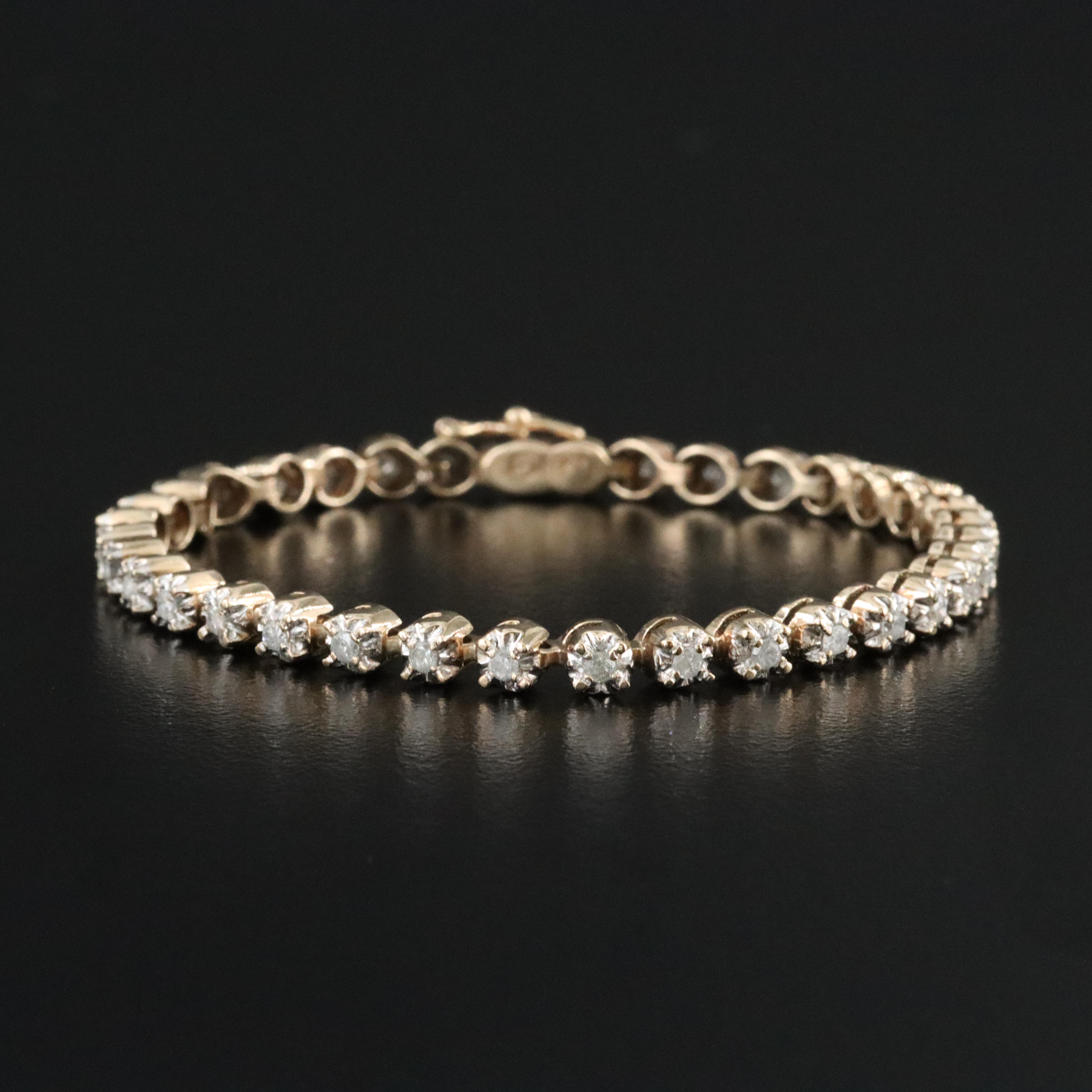 14K 0.81 CTW Diamond Line Bracelet