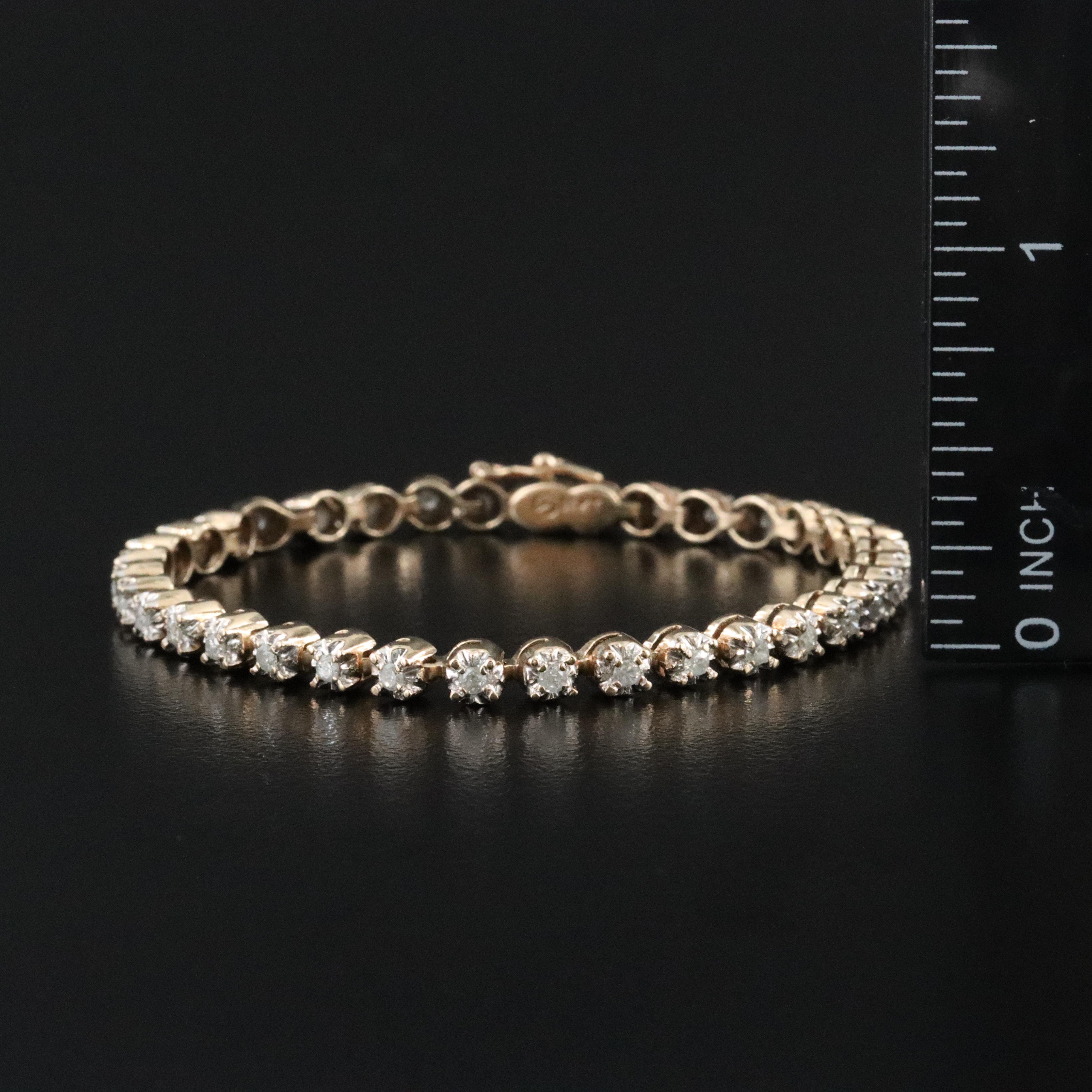 14K 0.81 CTW Diamond Line Bracelet