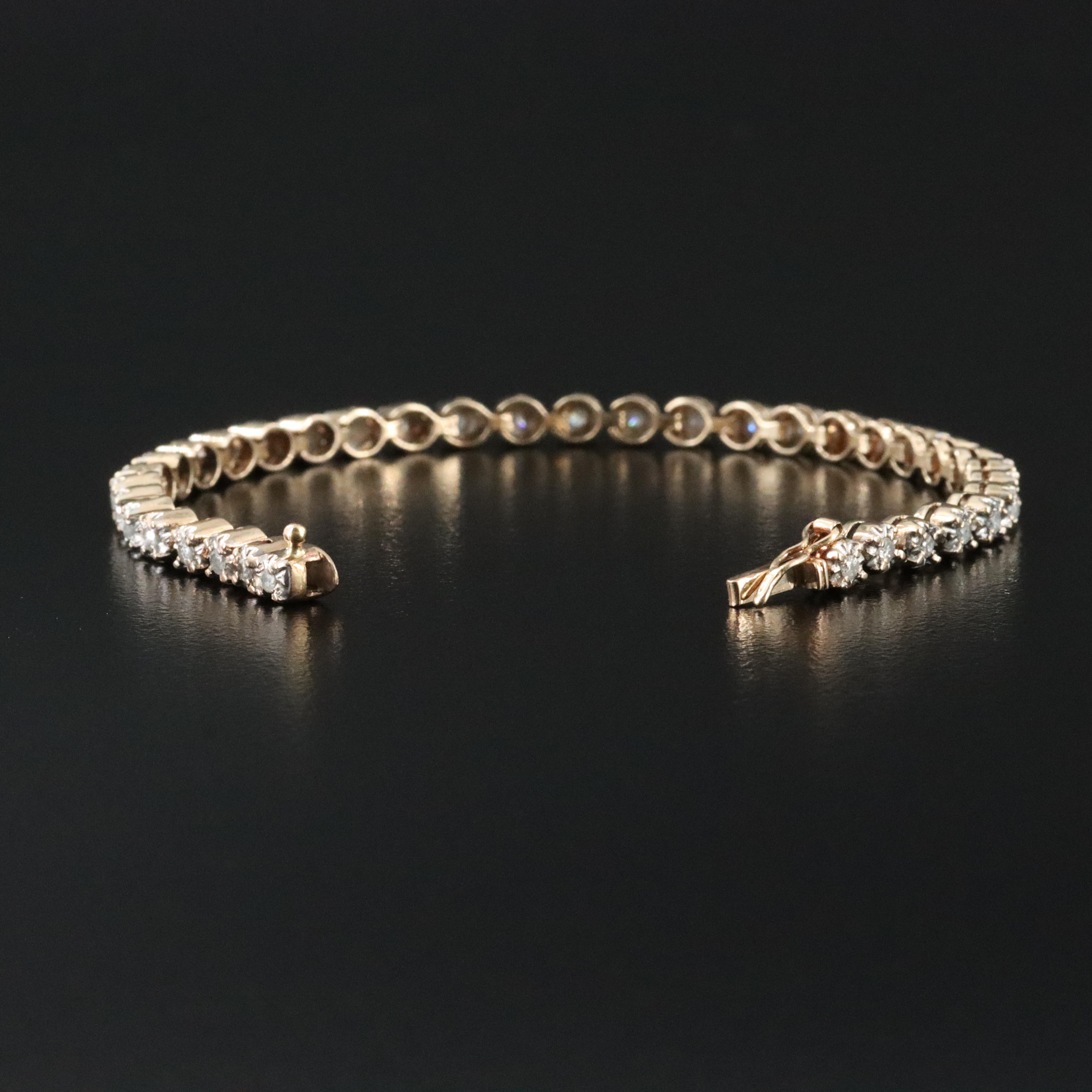 14K 0.81 CTW Diamond Line Bracelet