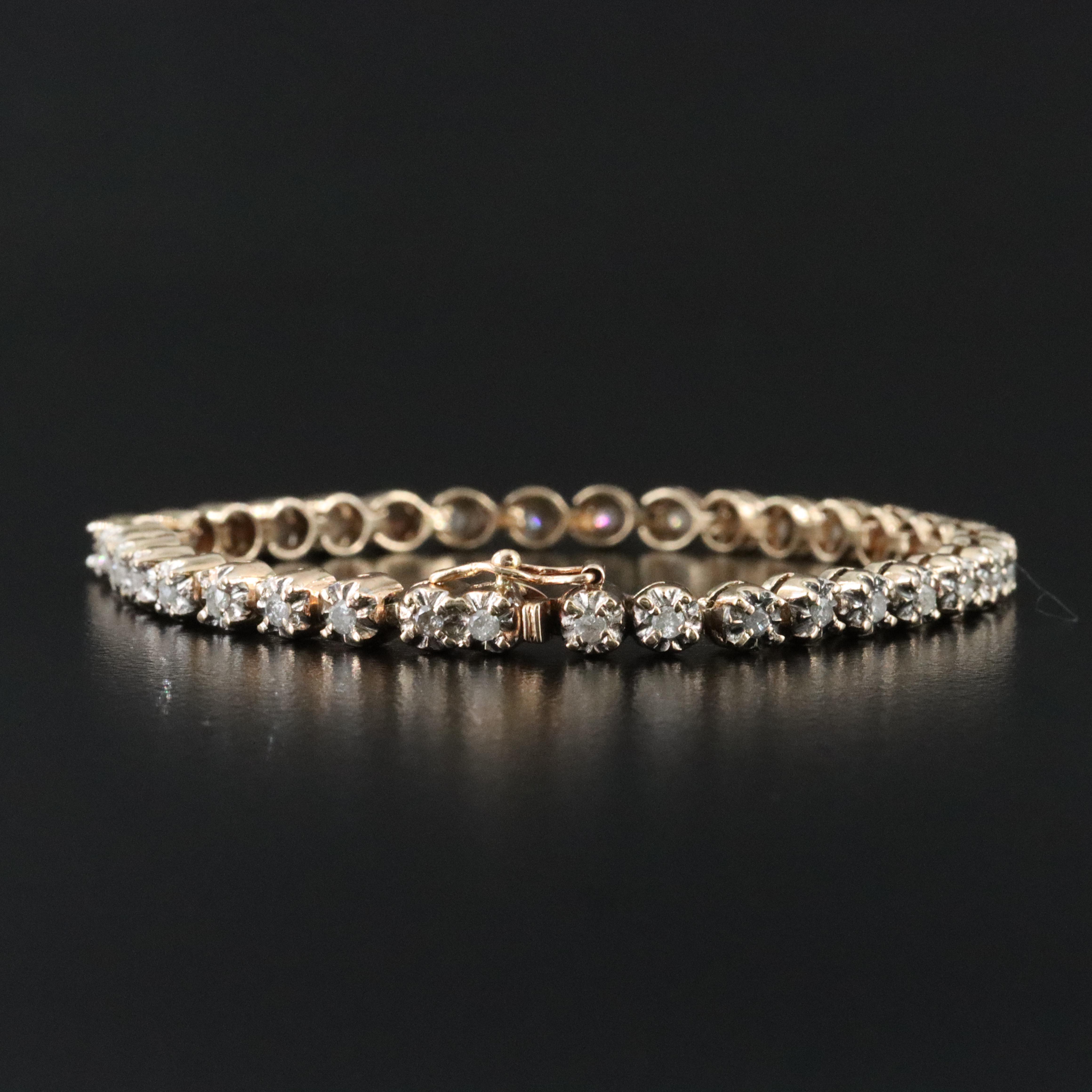 14K 0.81 CTW Diamond Line Bracelet