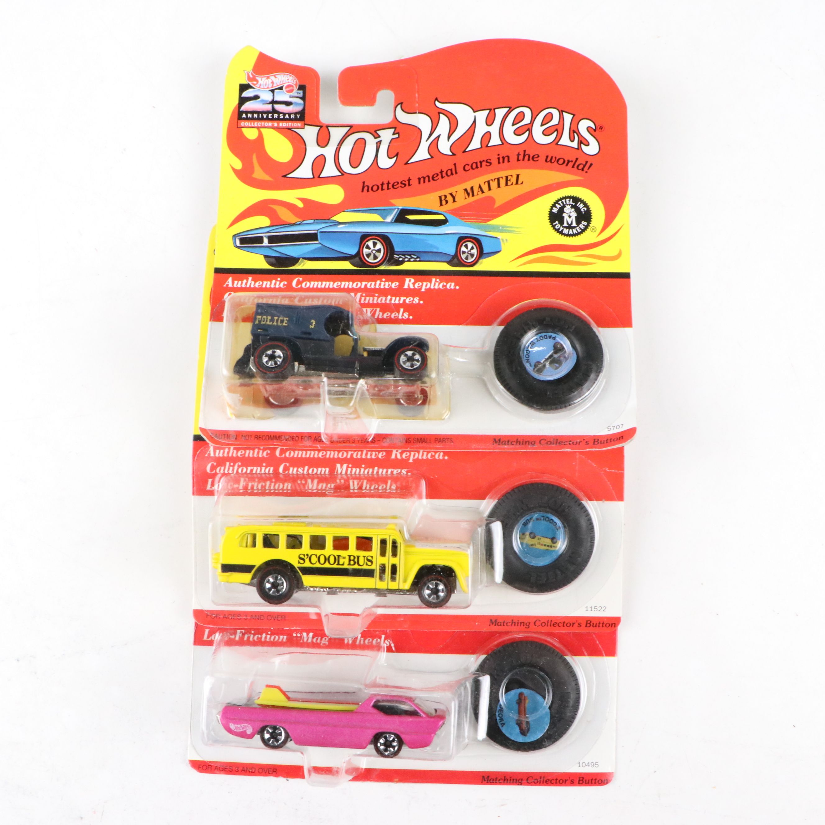Hot Wheels 25th Anniversary Collector's Edition and Vintage Collection Toy Cars