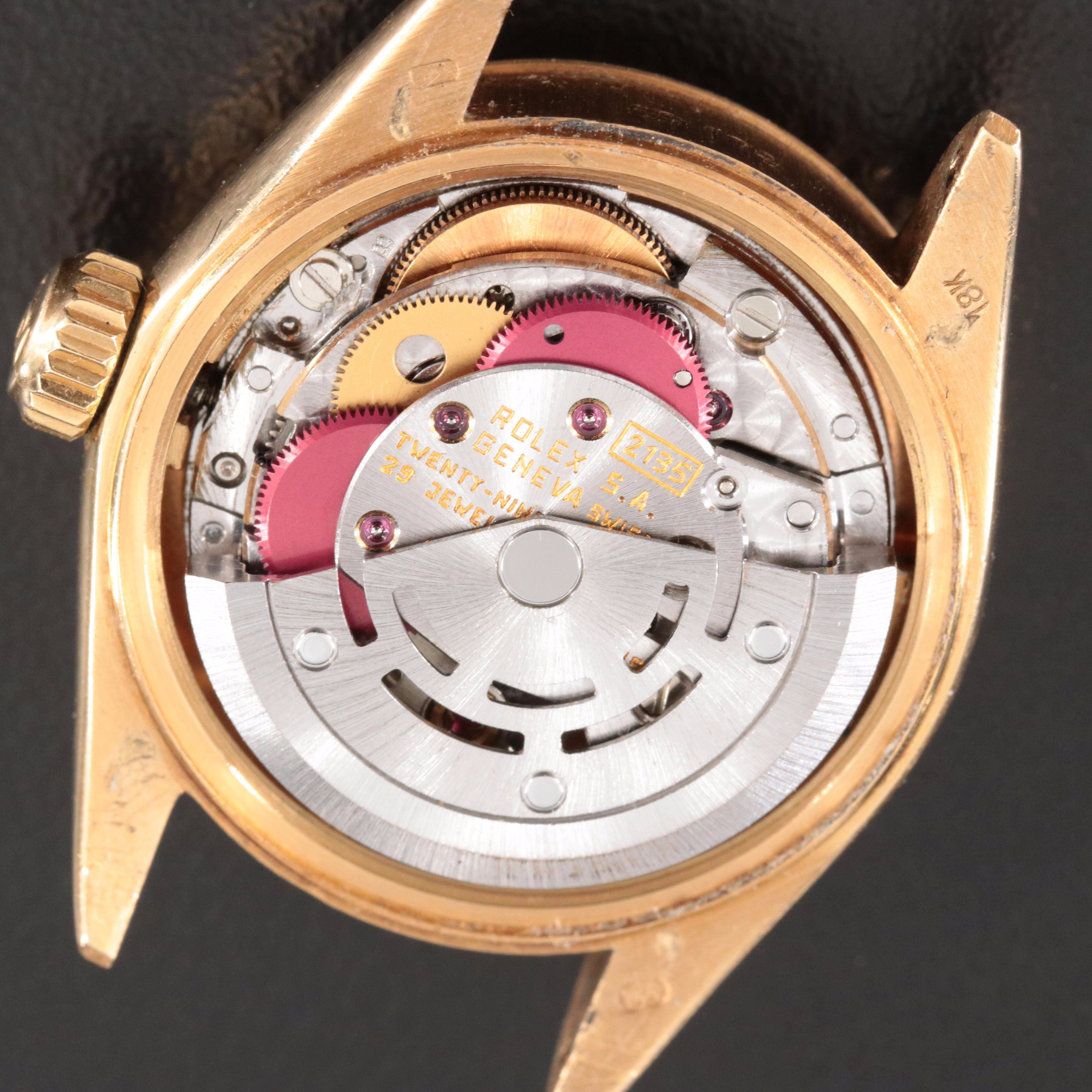 18K Rolex Custom Diamond and Emerald Dial Datejust President 69178 Watch