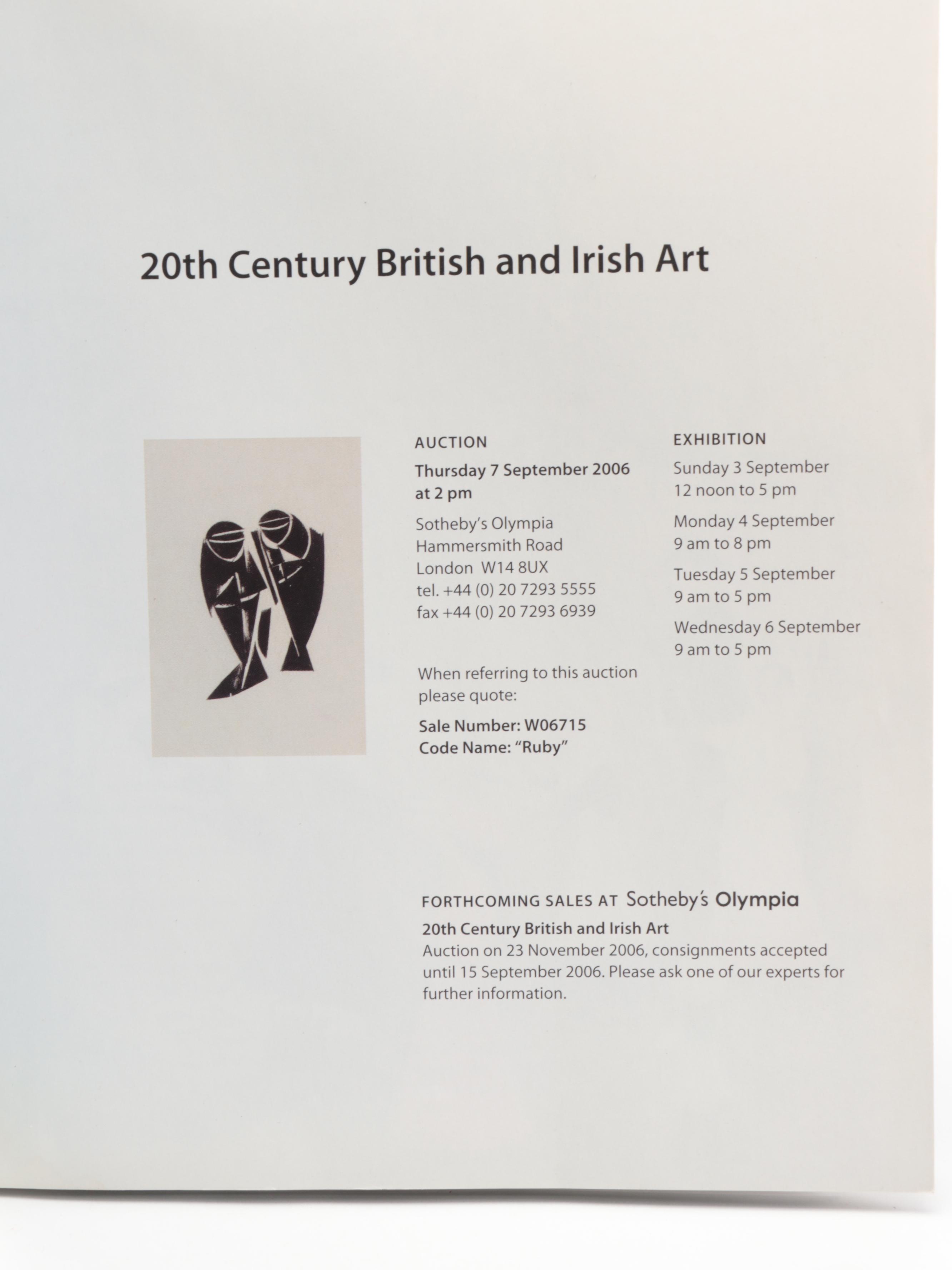 Sotheby's "20th Century British and Irish Art" and More Antiques Catalogs