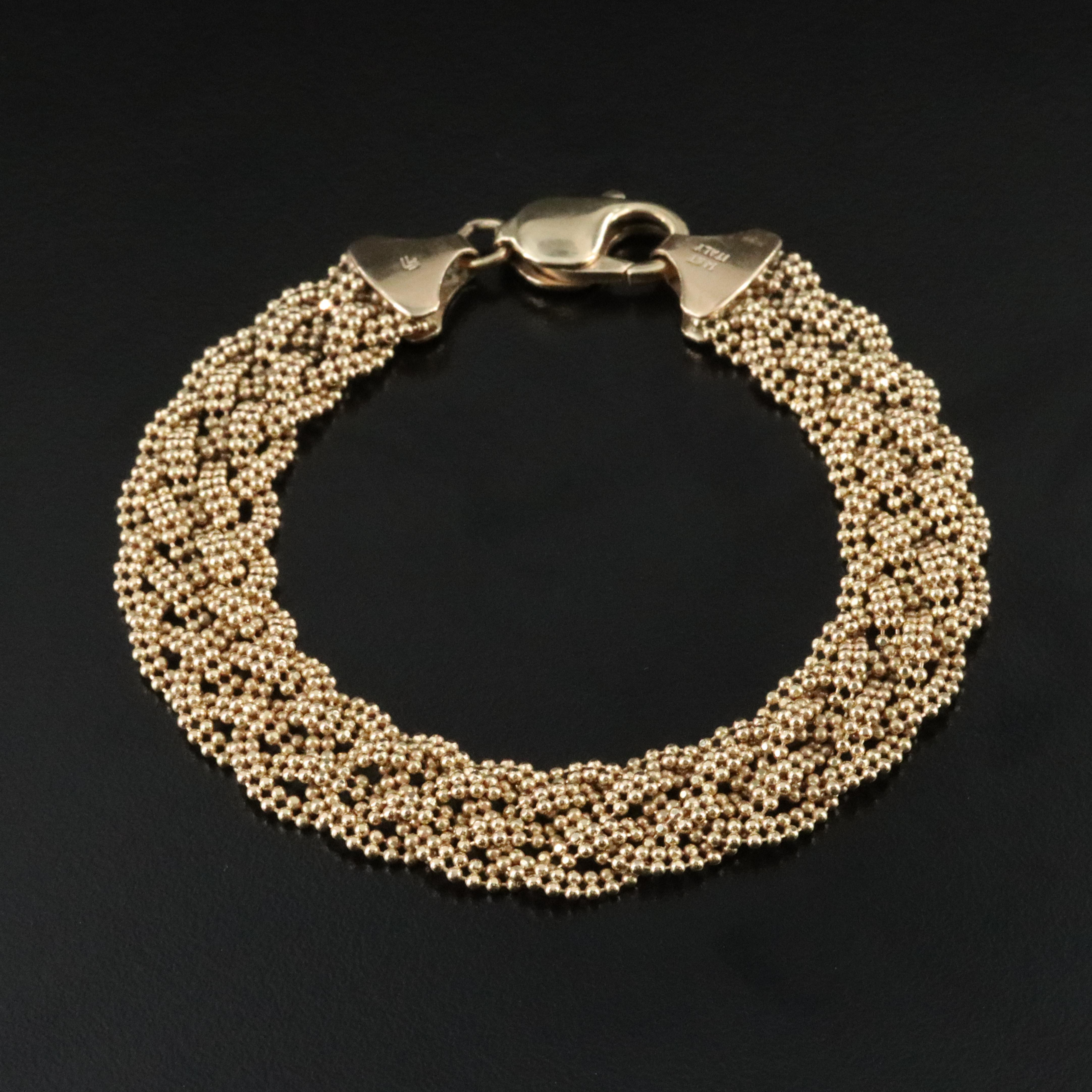 Italian 14K Braided Chain Bracelet