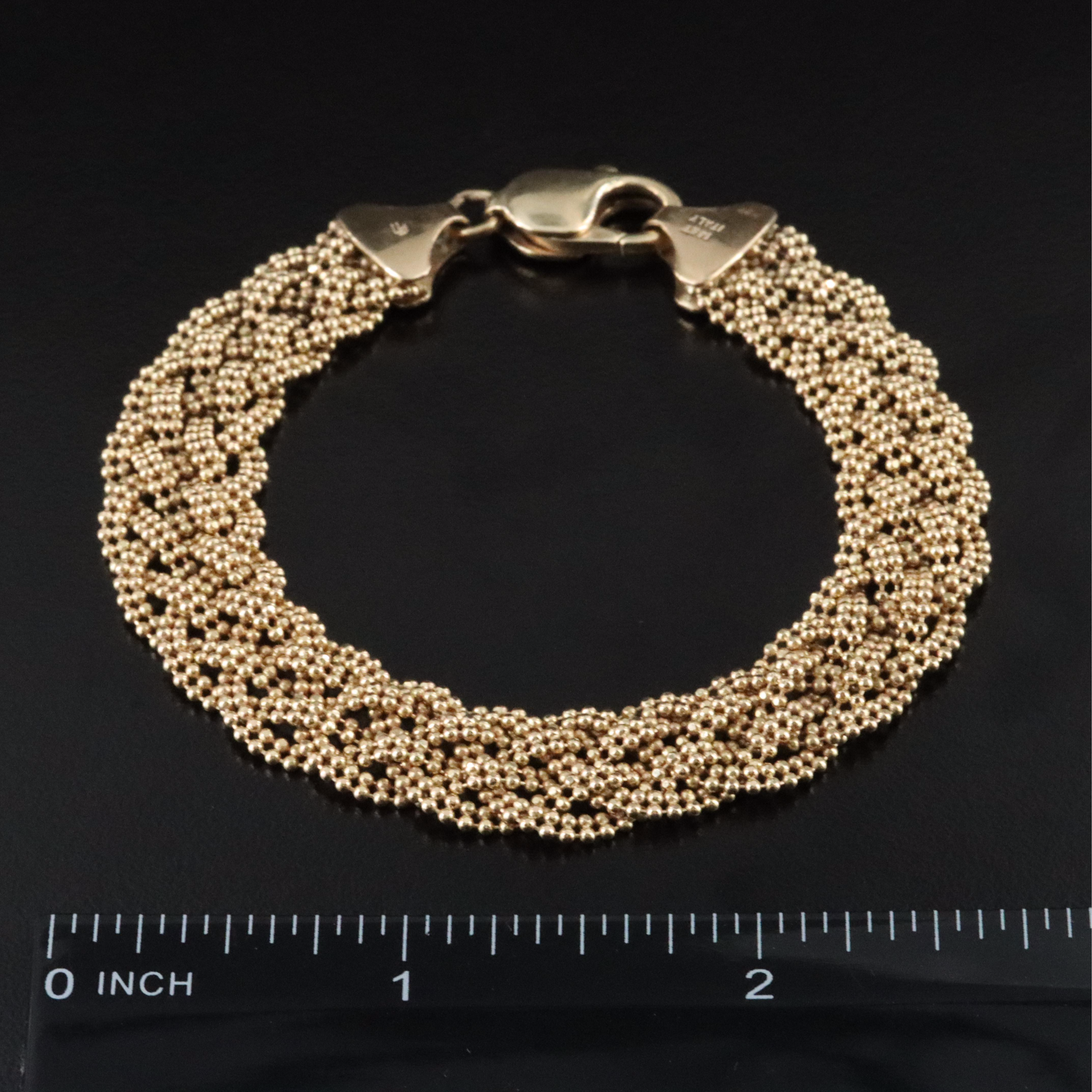 Italian 14K Braided Chain Bracelet