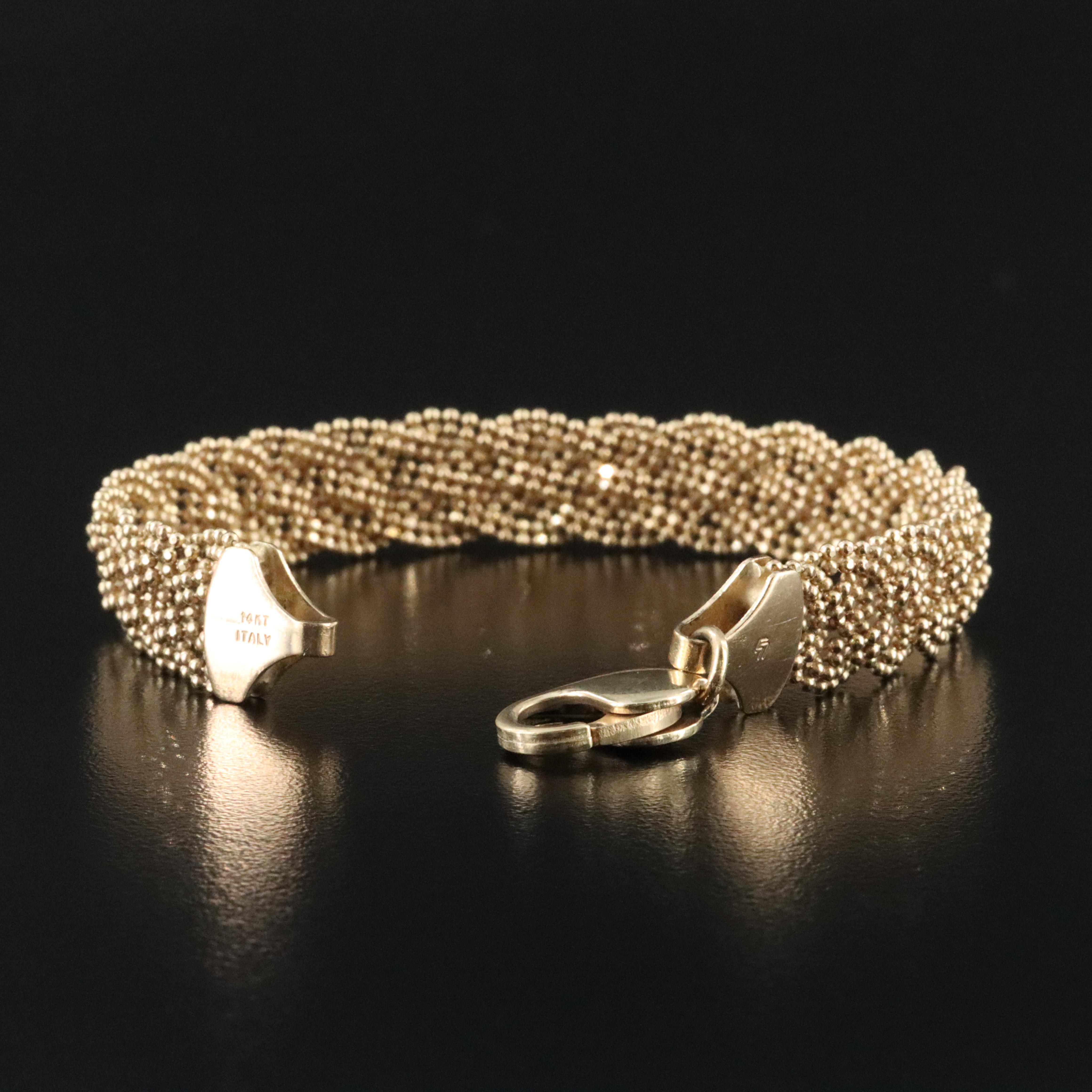 Italian 14K Braided Chain Bracelet