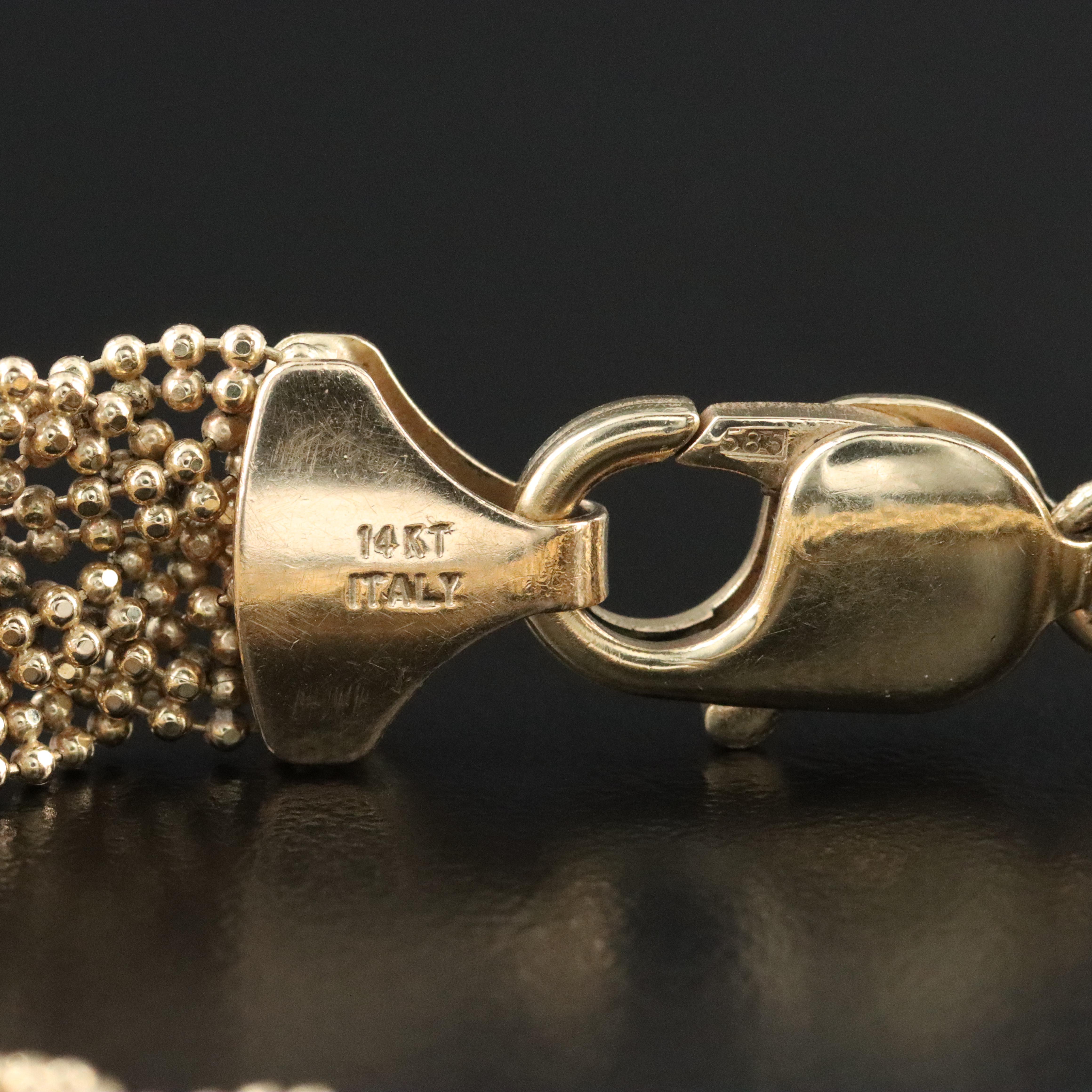 Italian 14K Braided Chain Bracelet