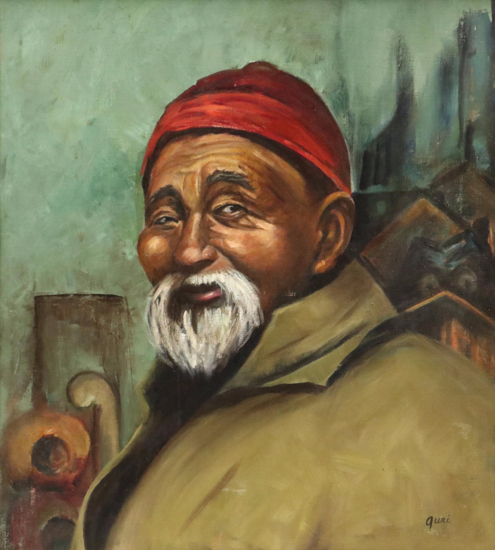 Quri Portrait Oil Painting "China Toy Merchant"