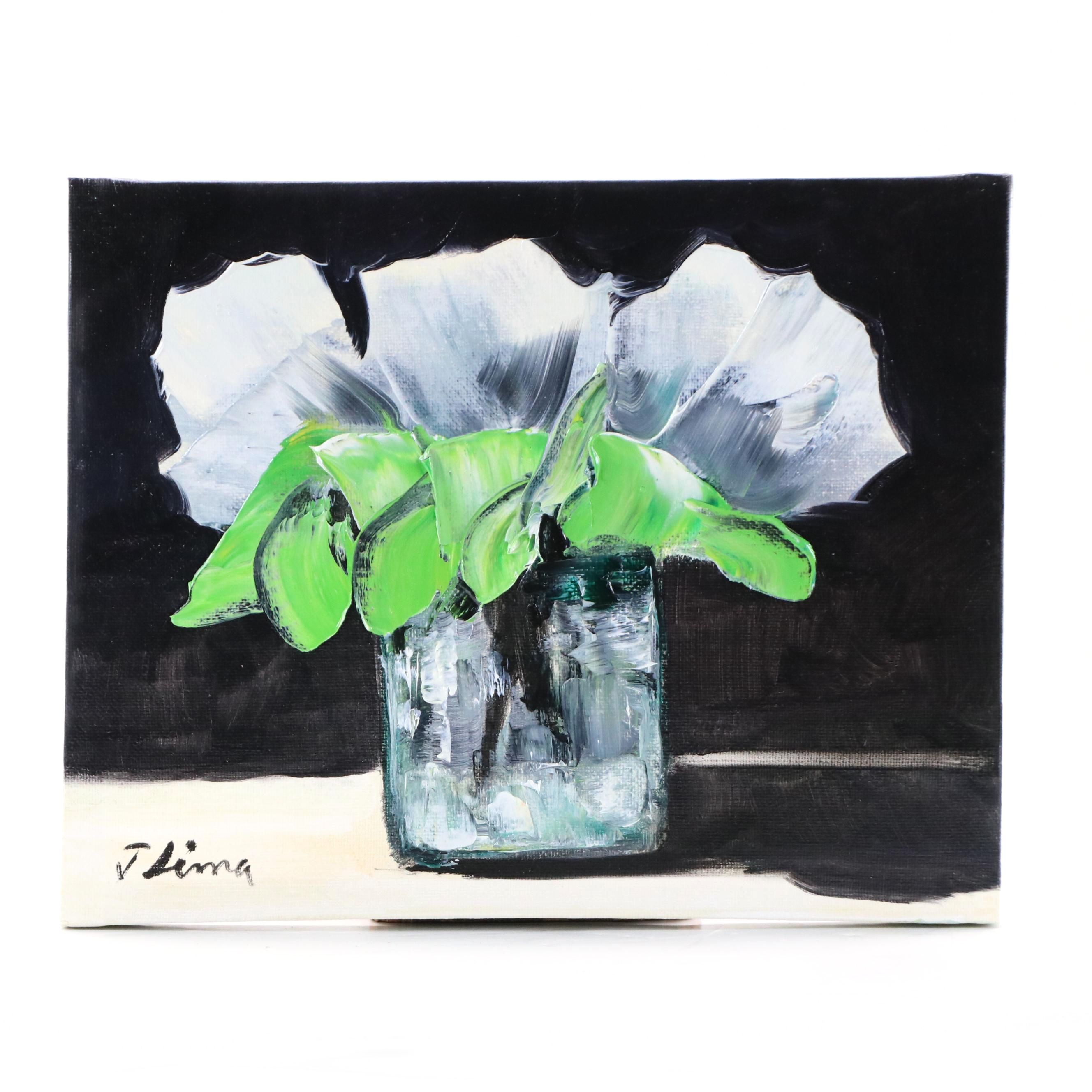 José M. Lima Floral Still Life Oil Painting, 2025