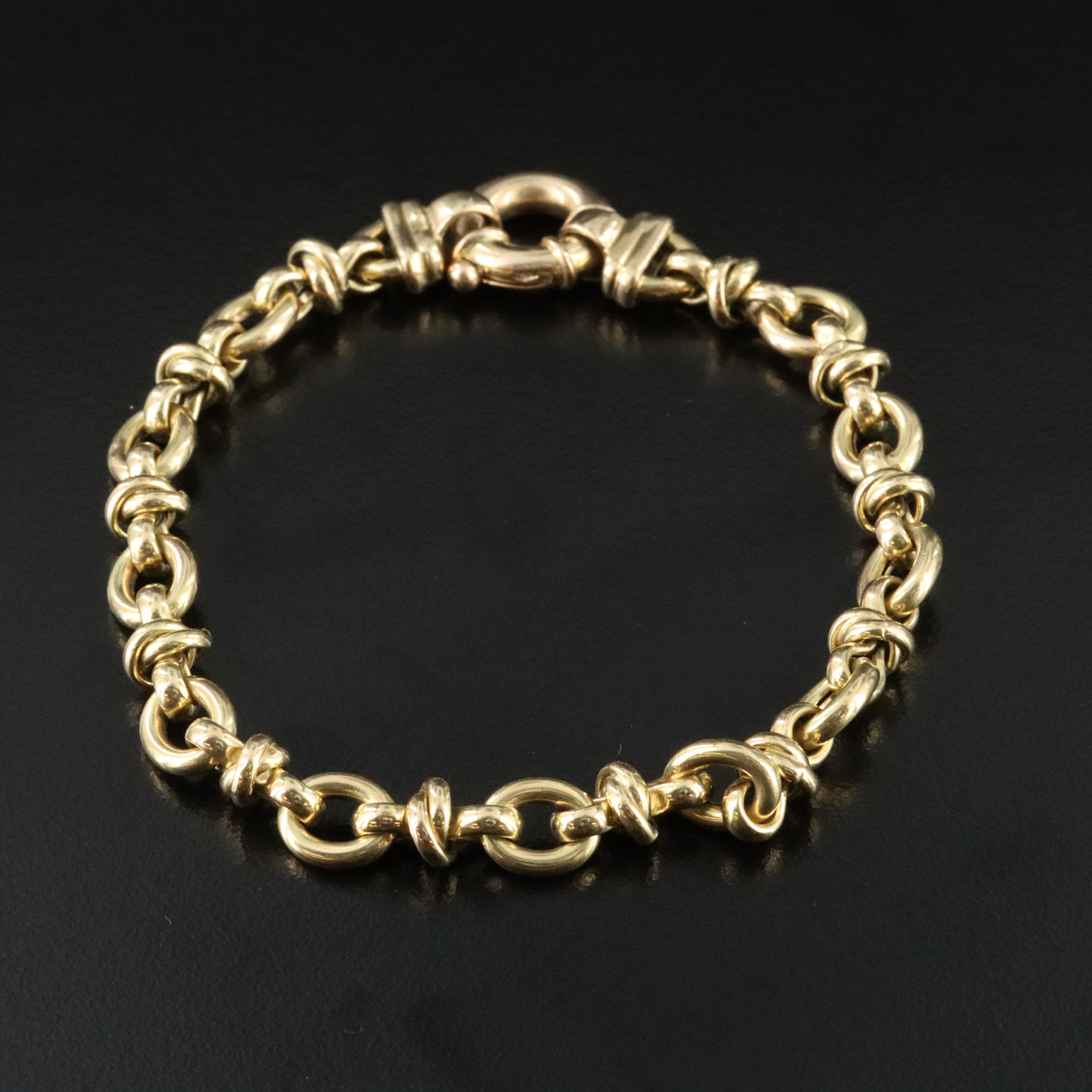 Italian 18K Fancy Link Bracelet