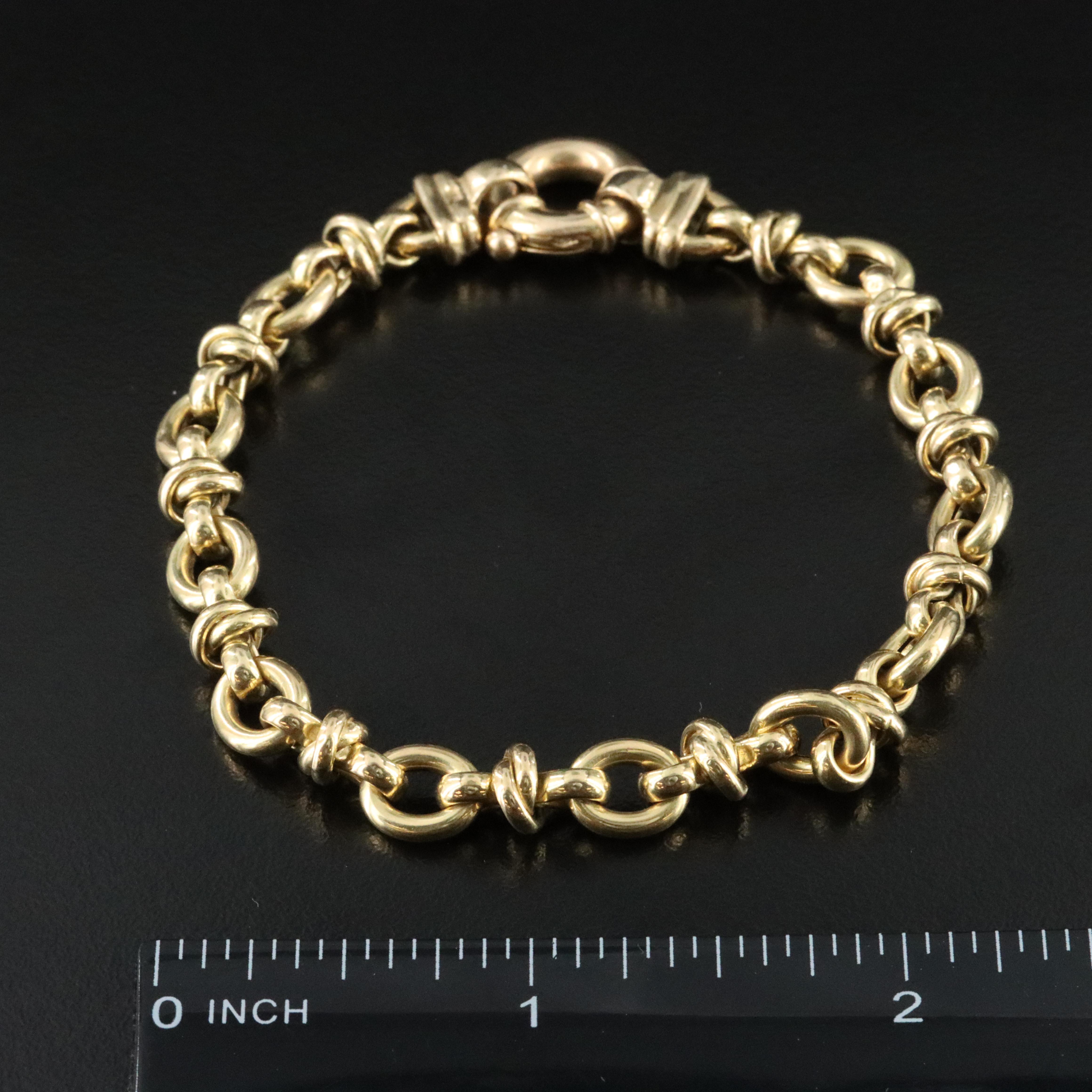 Italian 18K Fancy Link Bracelet