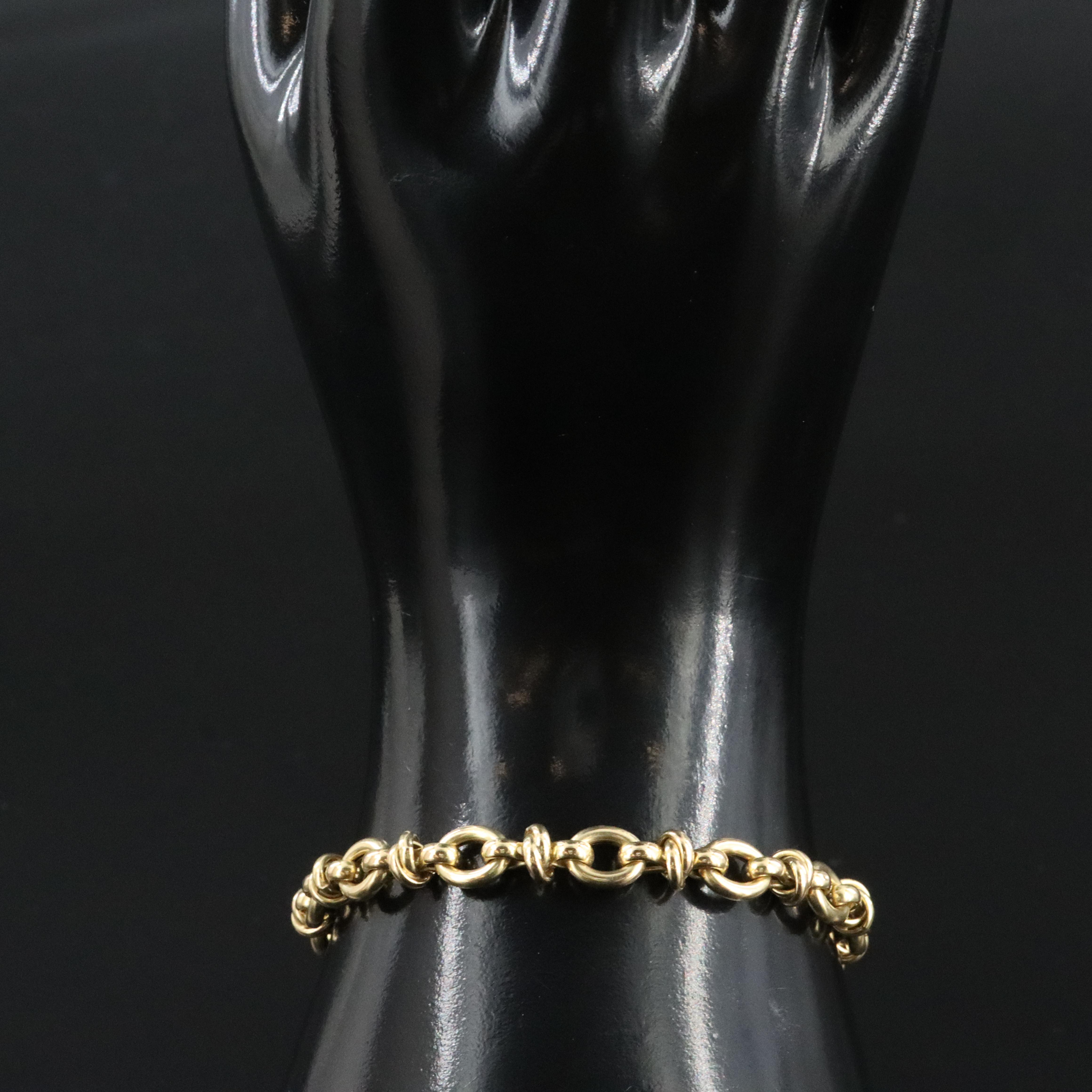 Italian 18K Fancy Link Bracelet