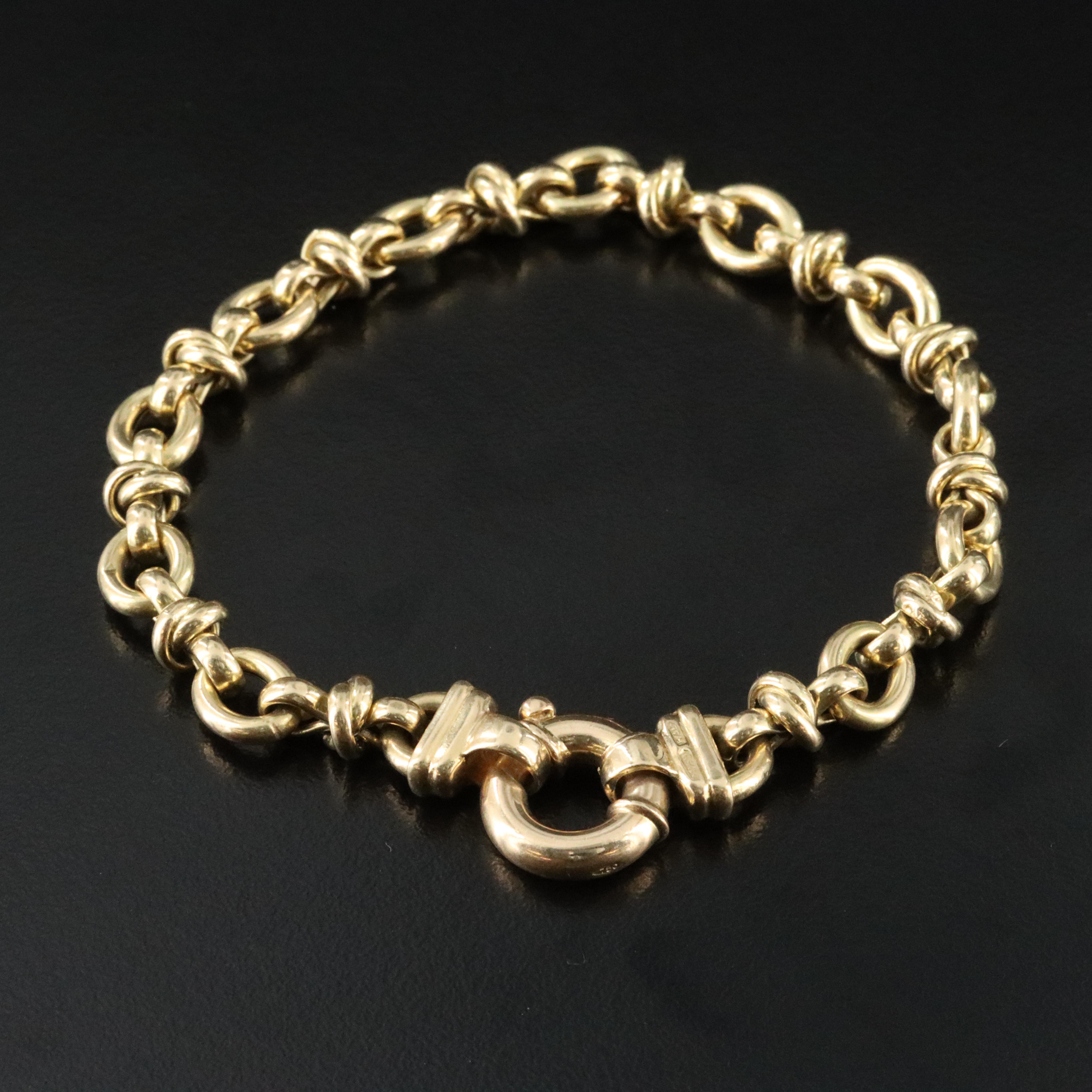 Italian 18K Fancy Link Bracelet