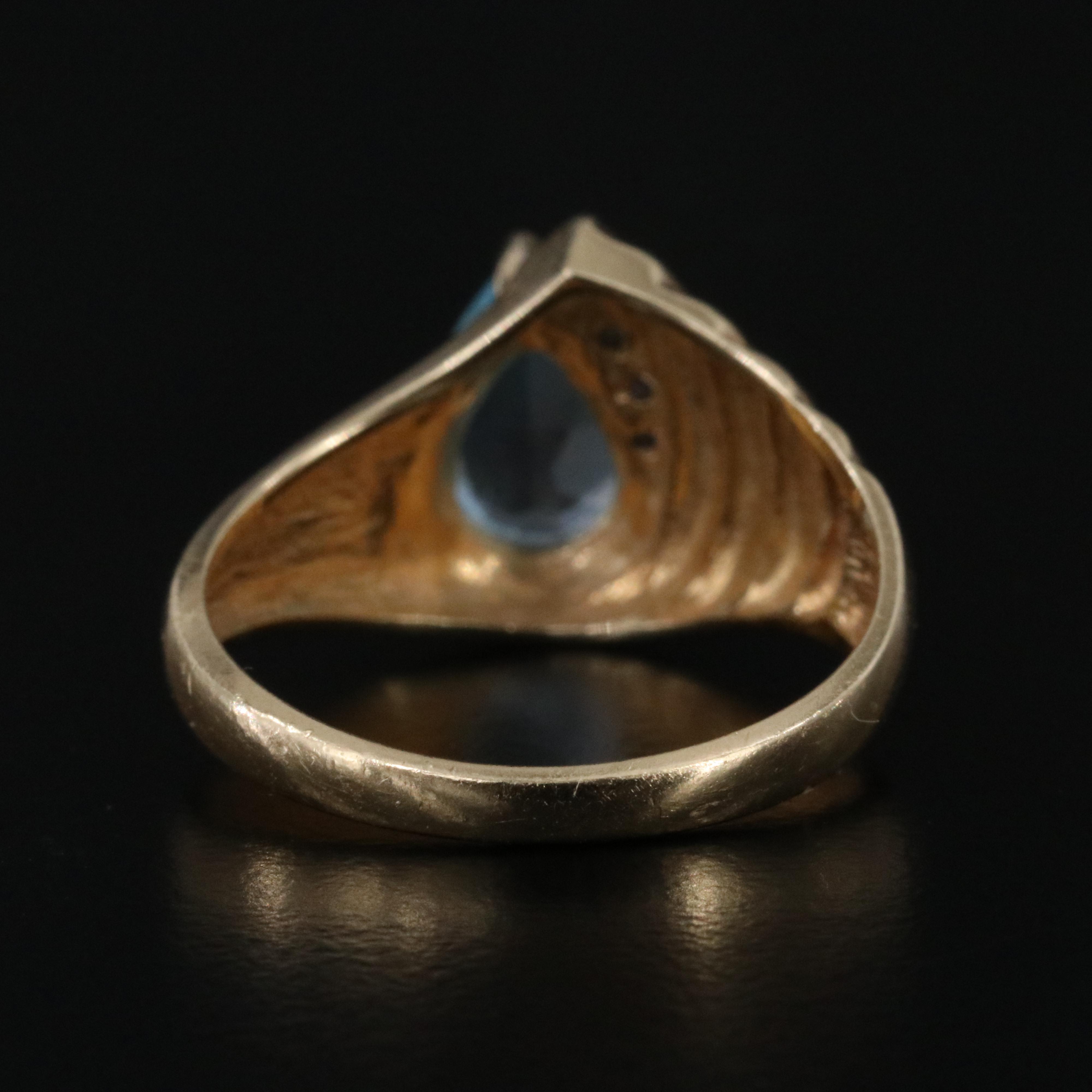 14K Topaz and Diamond Ring