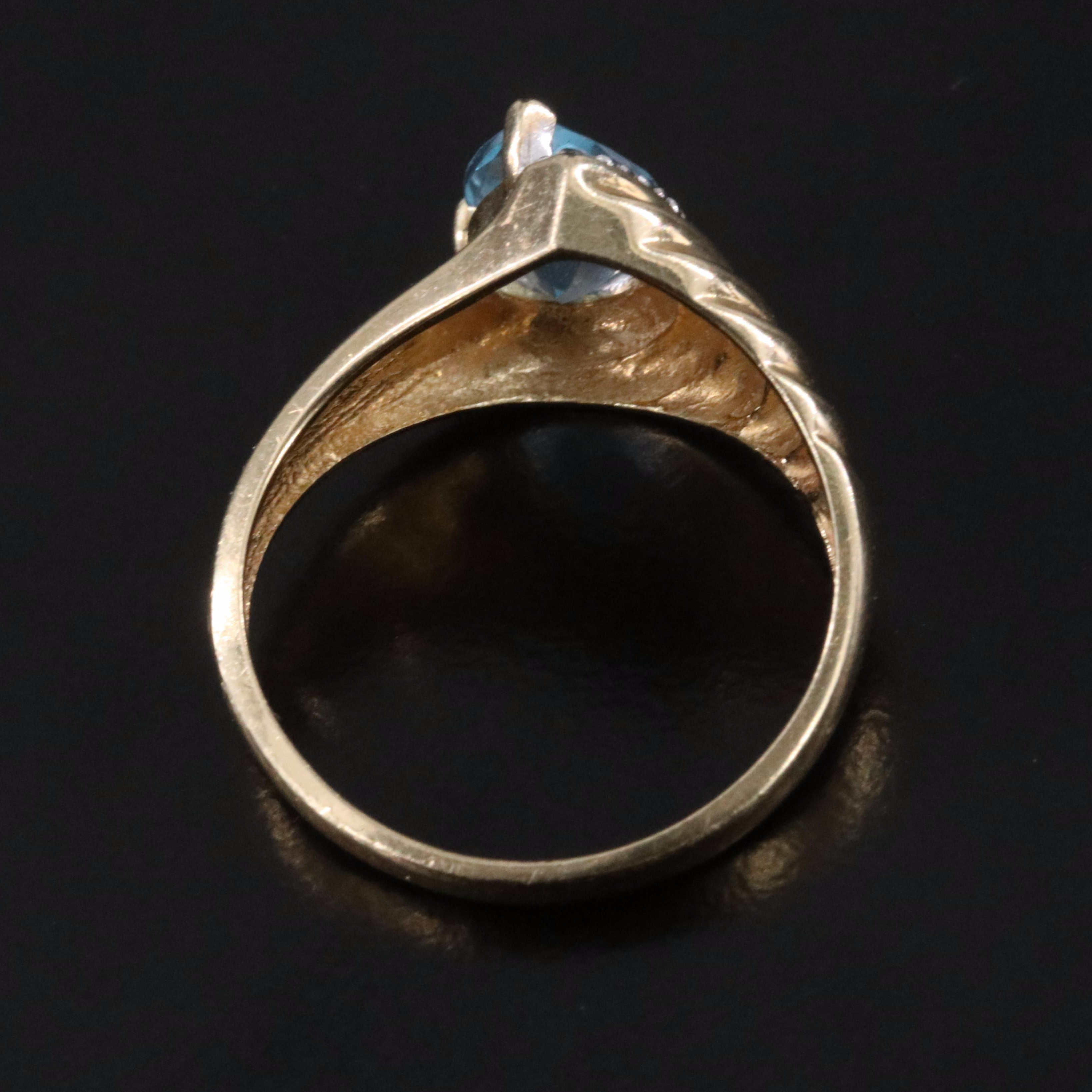 14K Topaz and Diamond Ring