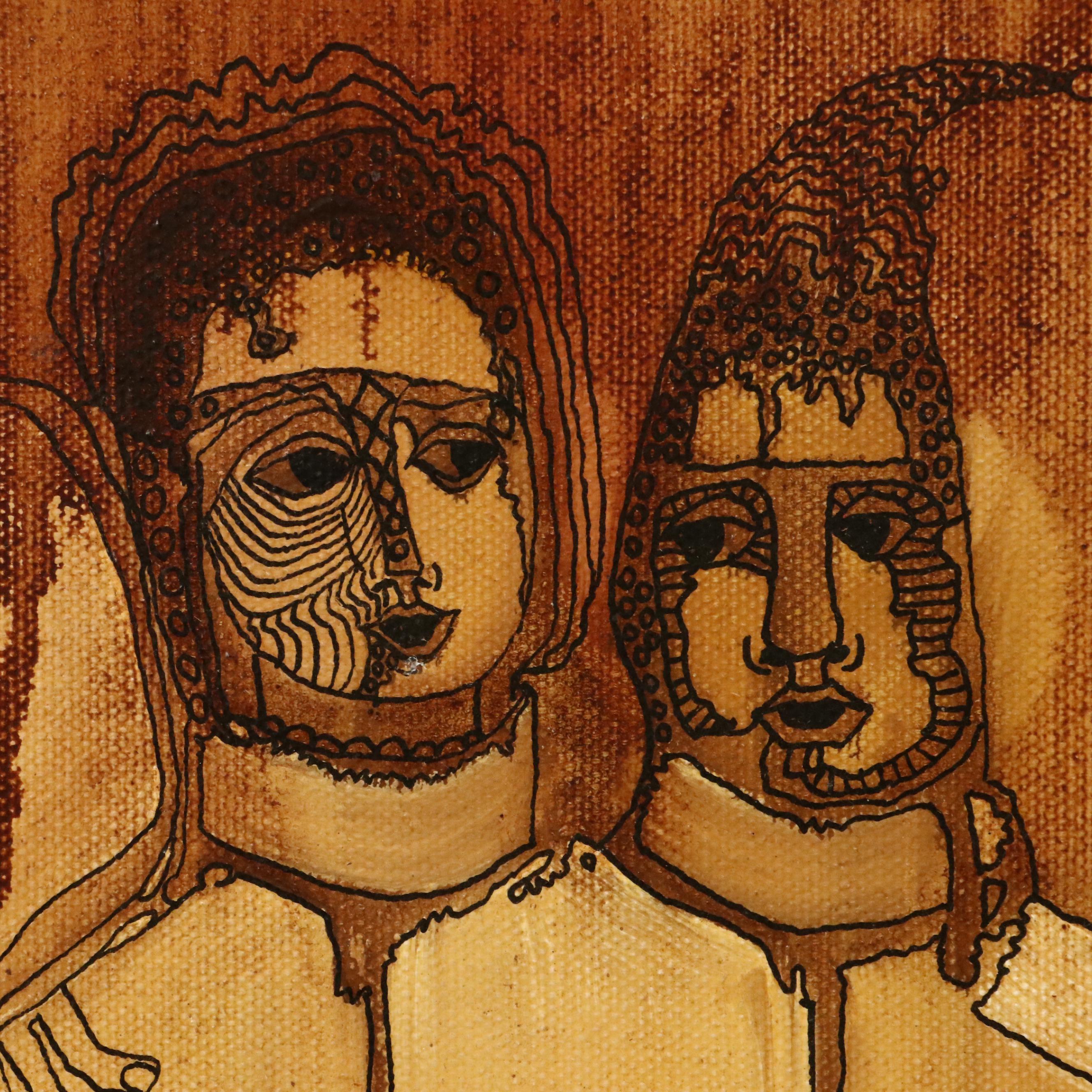 J Day Surrealist Oil Painting "Homage to Vrindavan Solanki"