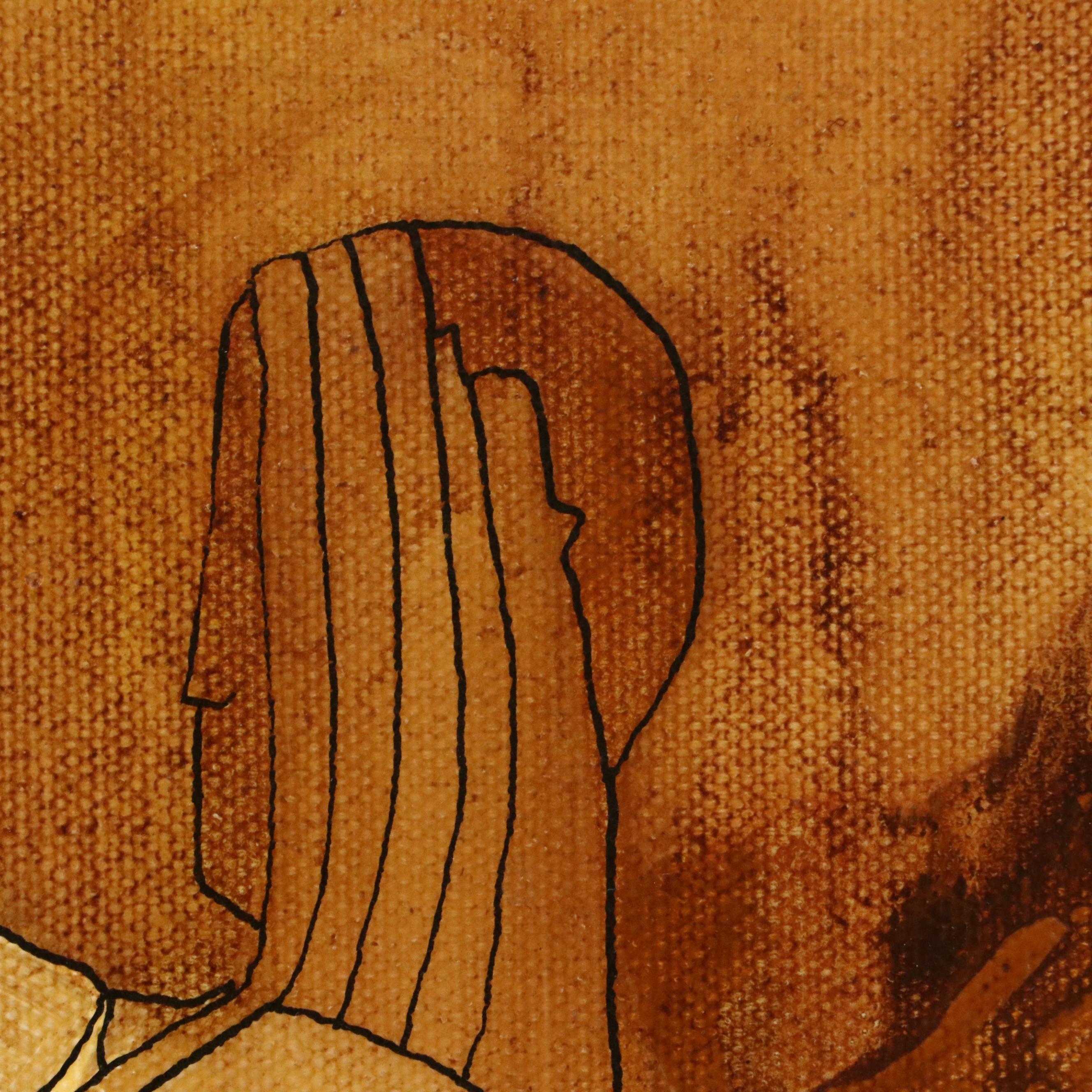 J Day Surrealist Oil Painting "Homage to Vrindavan Solanki"