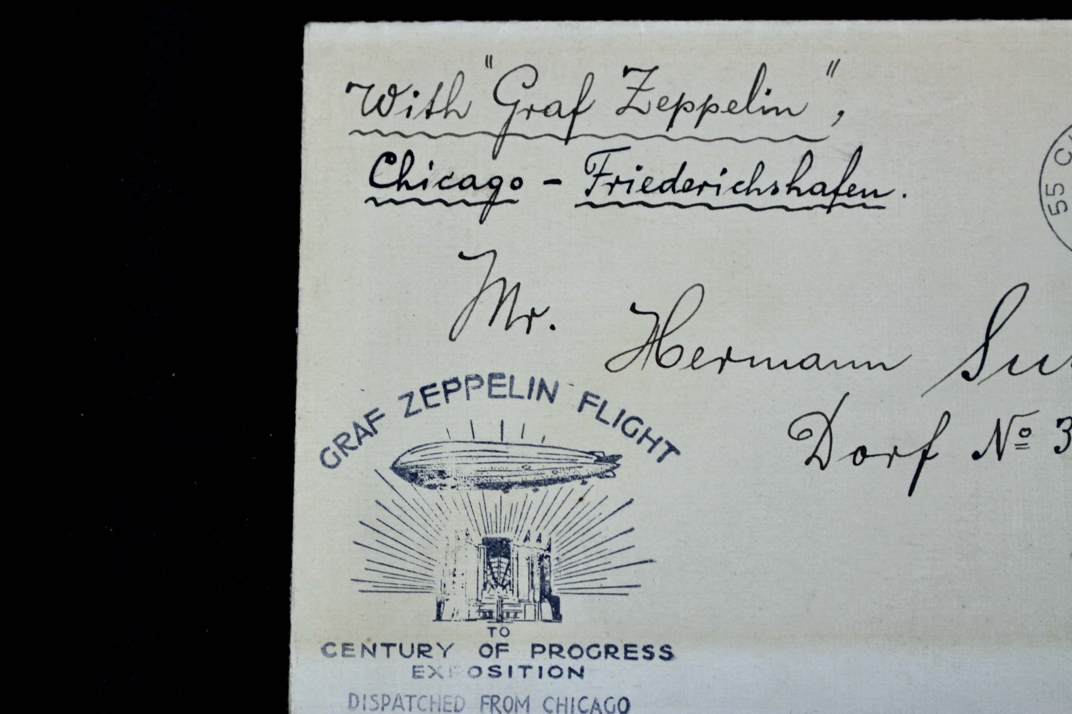 Two 1933 Scott C18 "Century of Progress" Graf Zeppelin Postal Covers