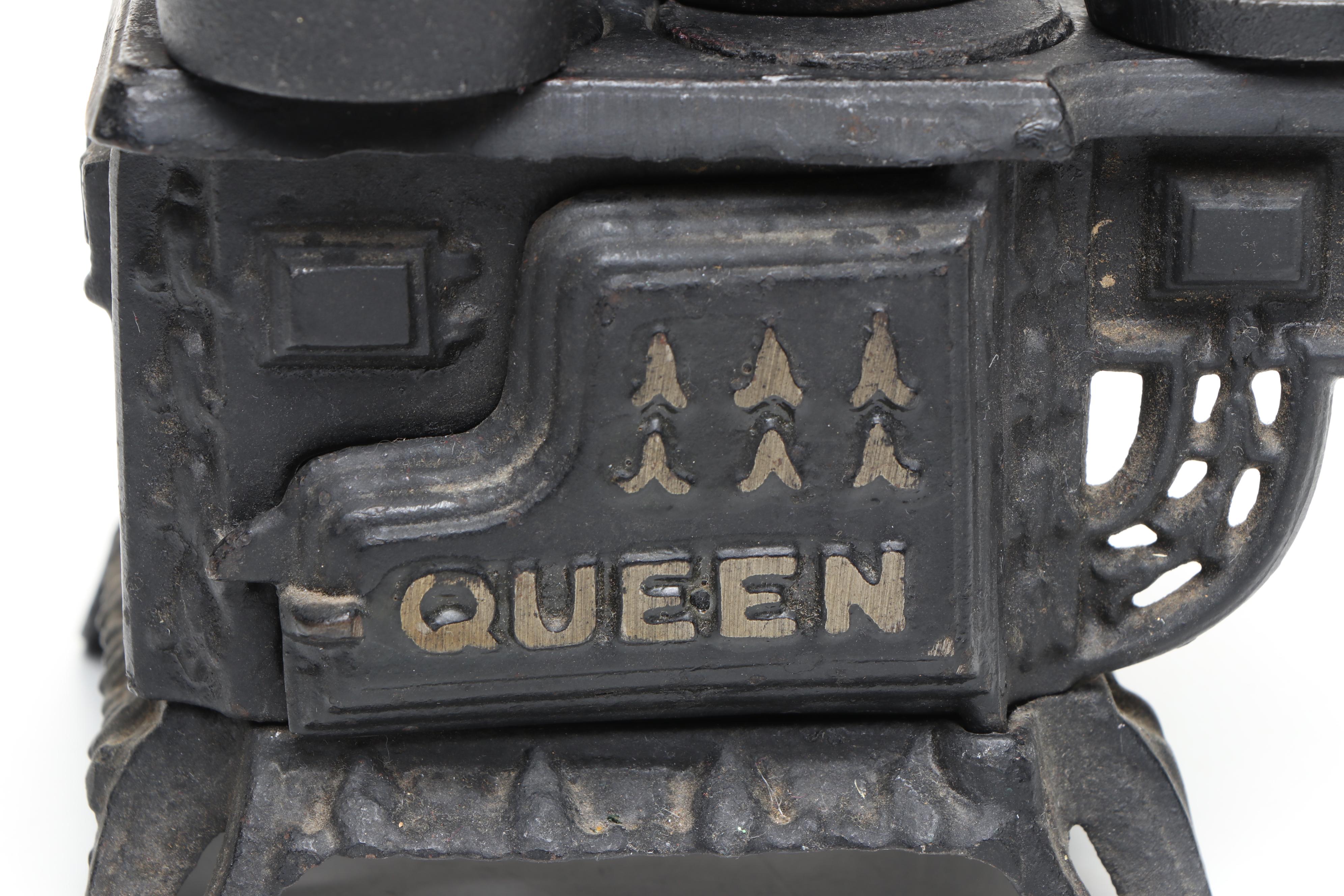 Queen Cast Iron Miniature Range with Pots, Pans, and Other Accessories