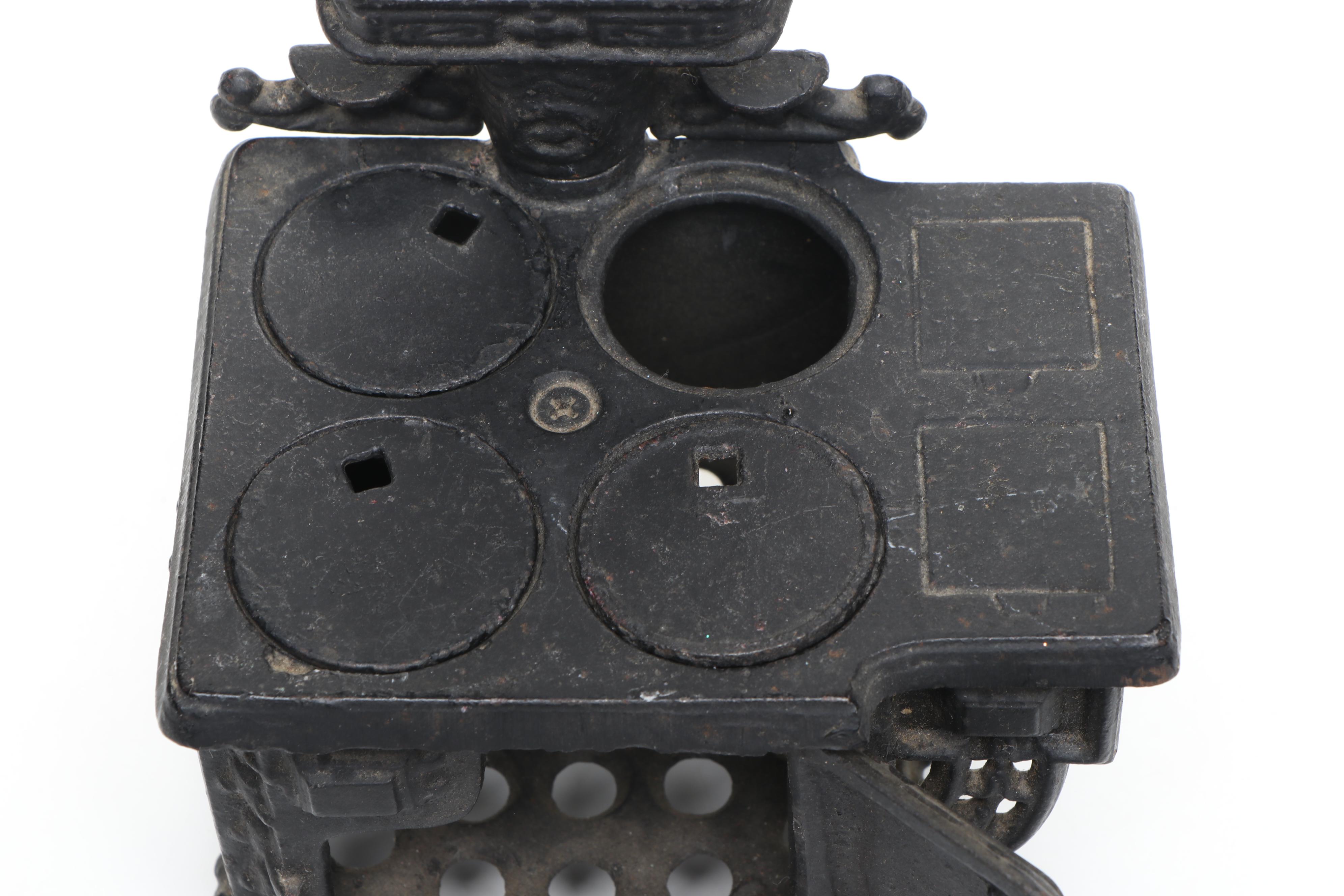 Queen Cast Iron Miniature Range with Pots, Pans, and Other Accessories