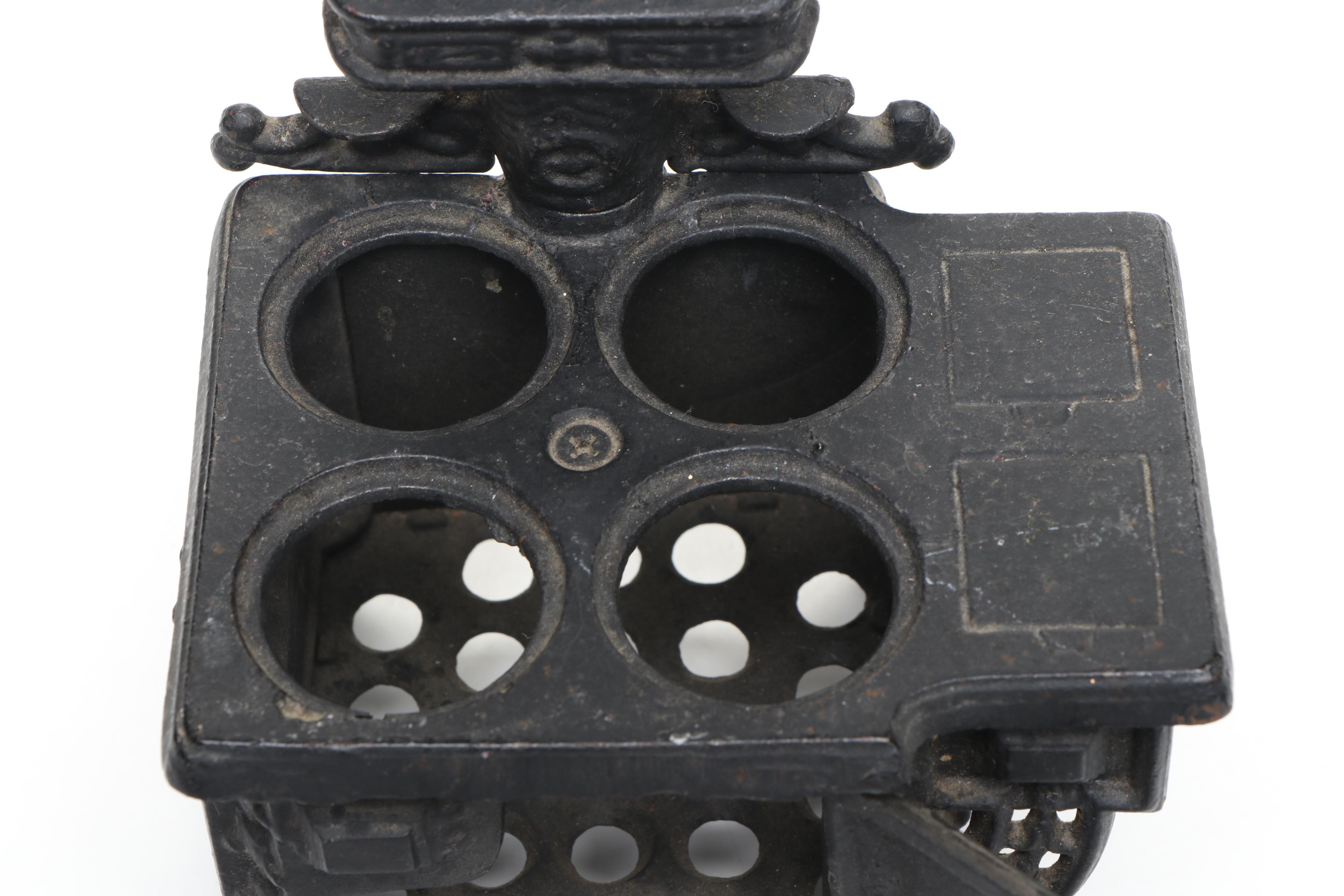 Queen Cast Iron Miniature Range with Pots, Pans, and Other Accessories