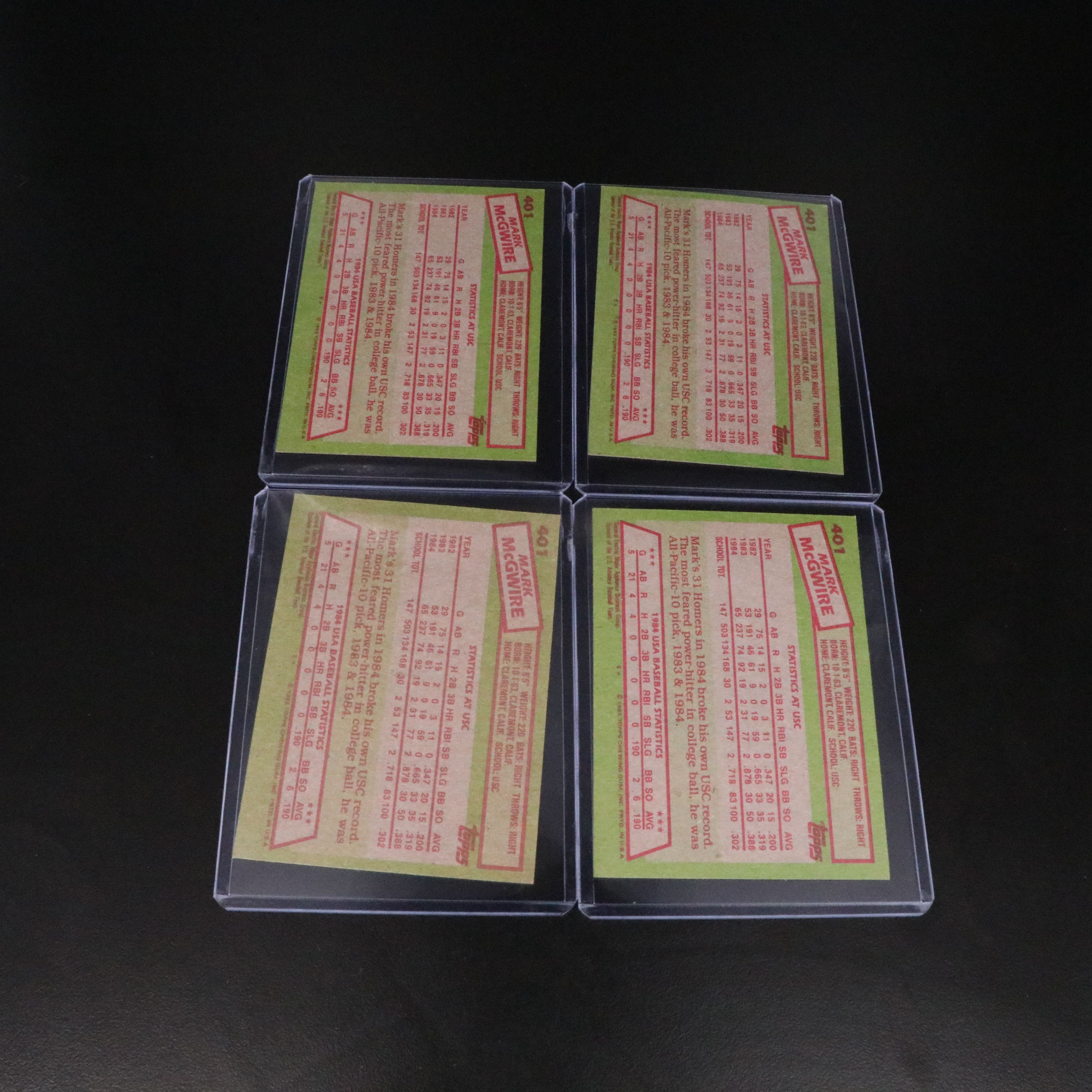 1985 Topps Mark McGwire Rookie Baseball Card