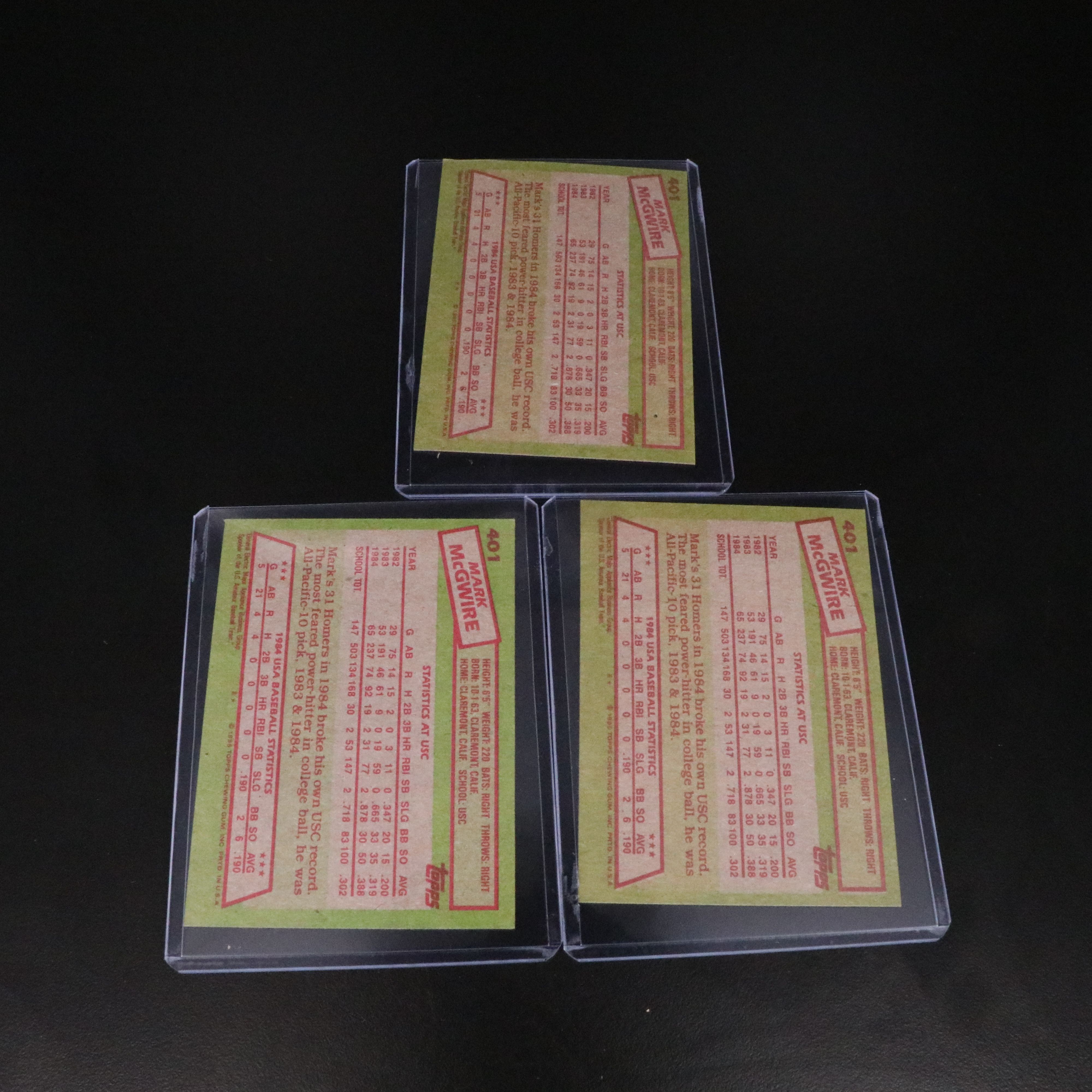 1985 Topps Mark McGwire Rookie Baseball Card