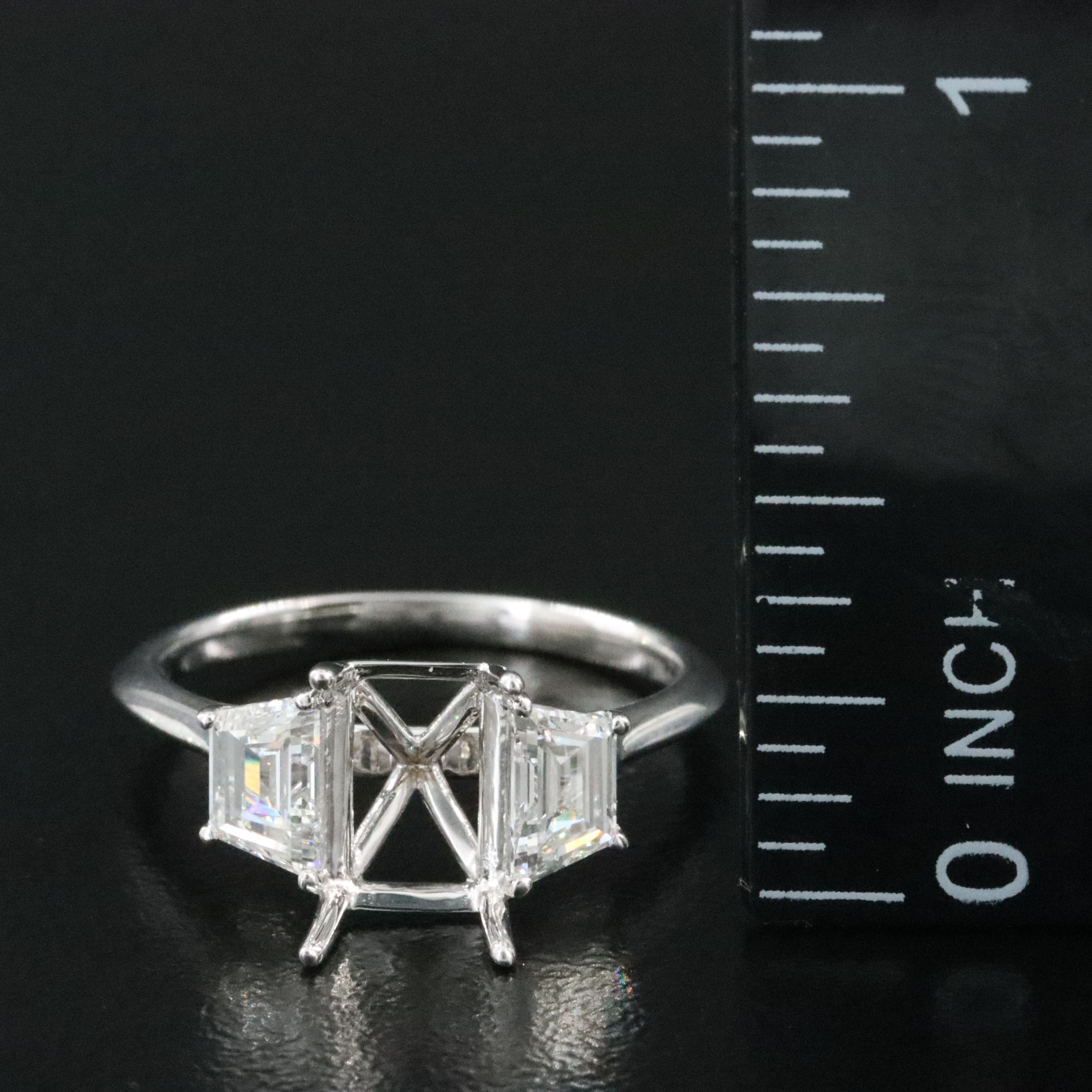 18K 0.75 CTW Lab Grown Diamond Semi-Mount Ring