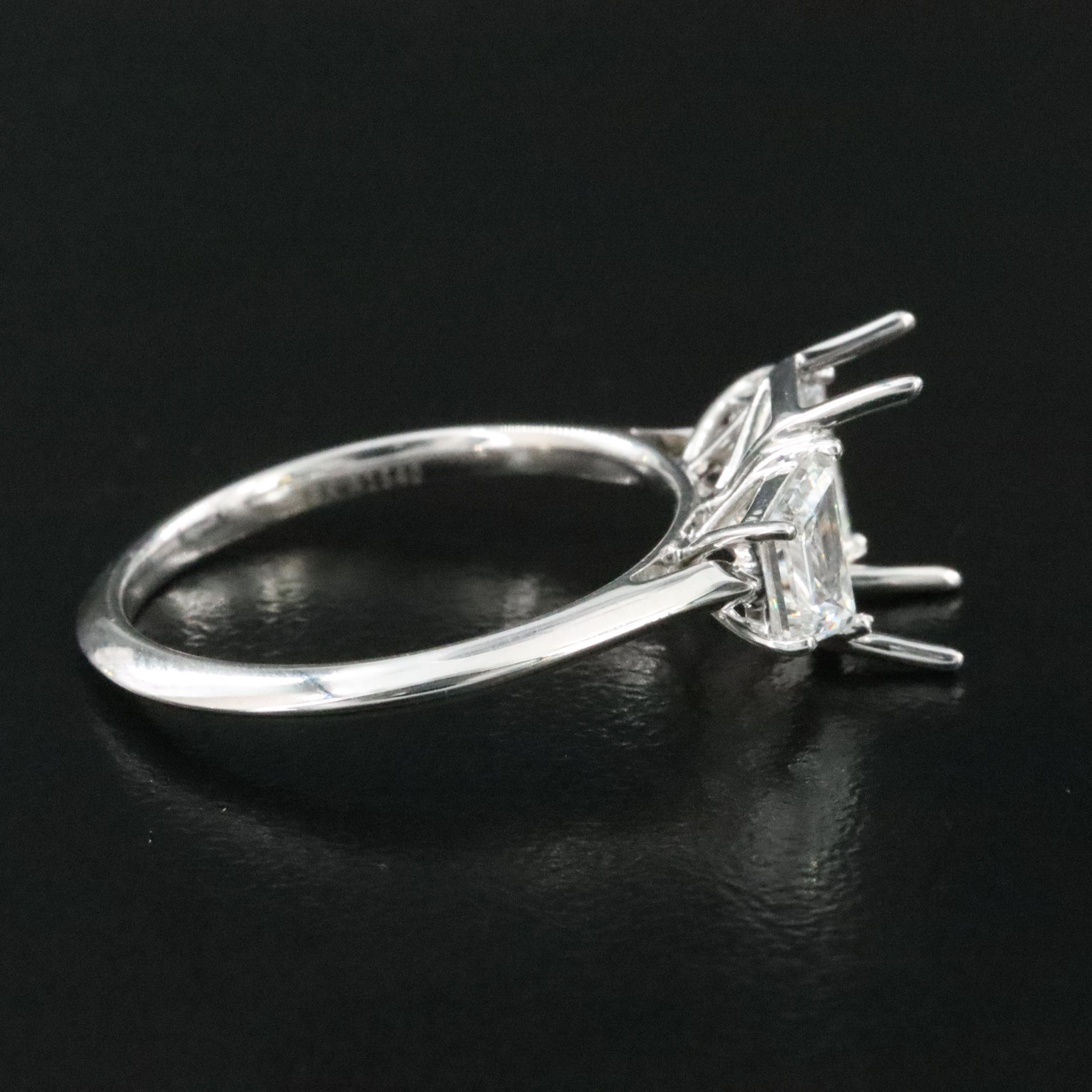 18K 0.75 CTW Lab Grown Diamond Semi-Mount Ring