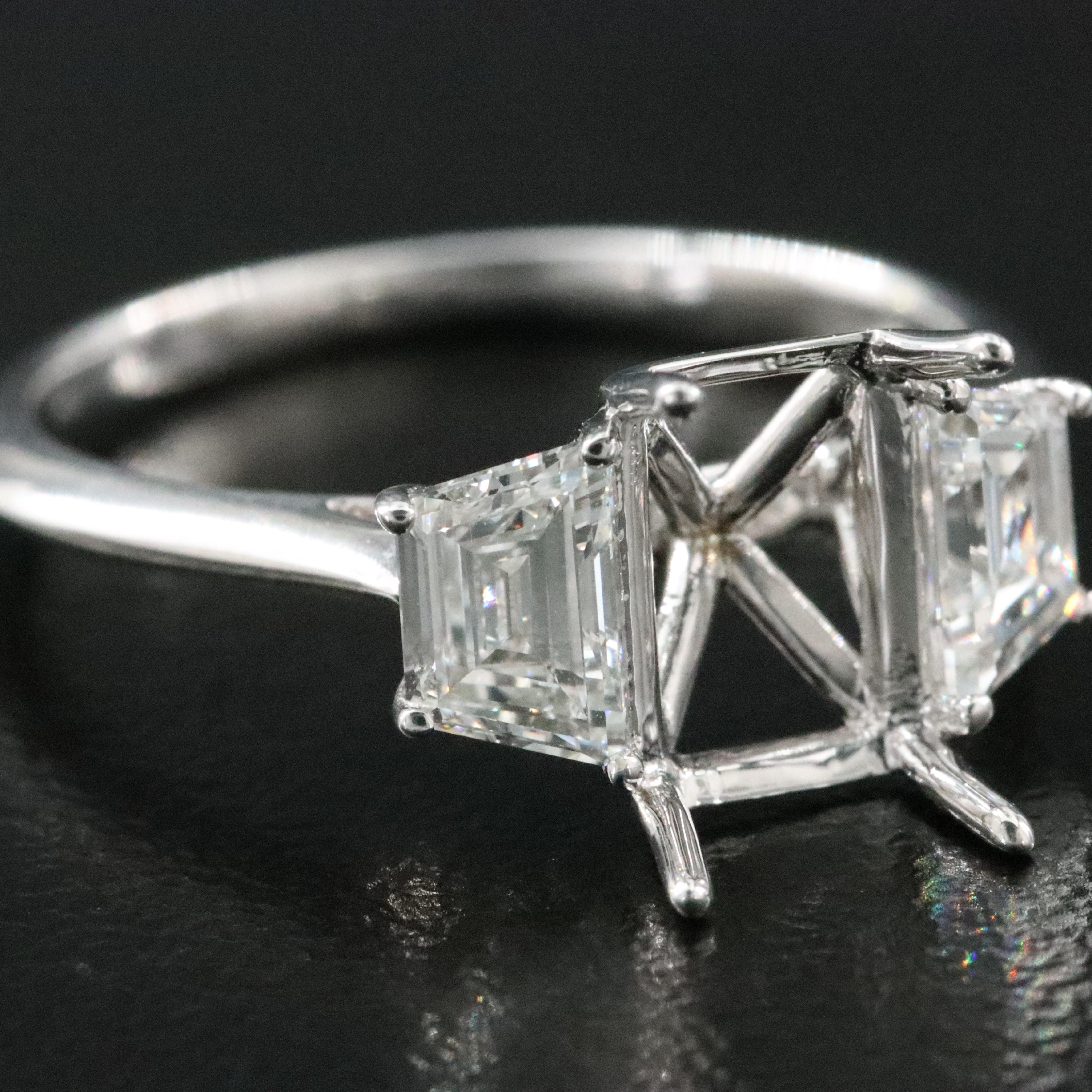 18K 0.75 CTW Lab Grown Diamond Semi-Mount Ring