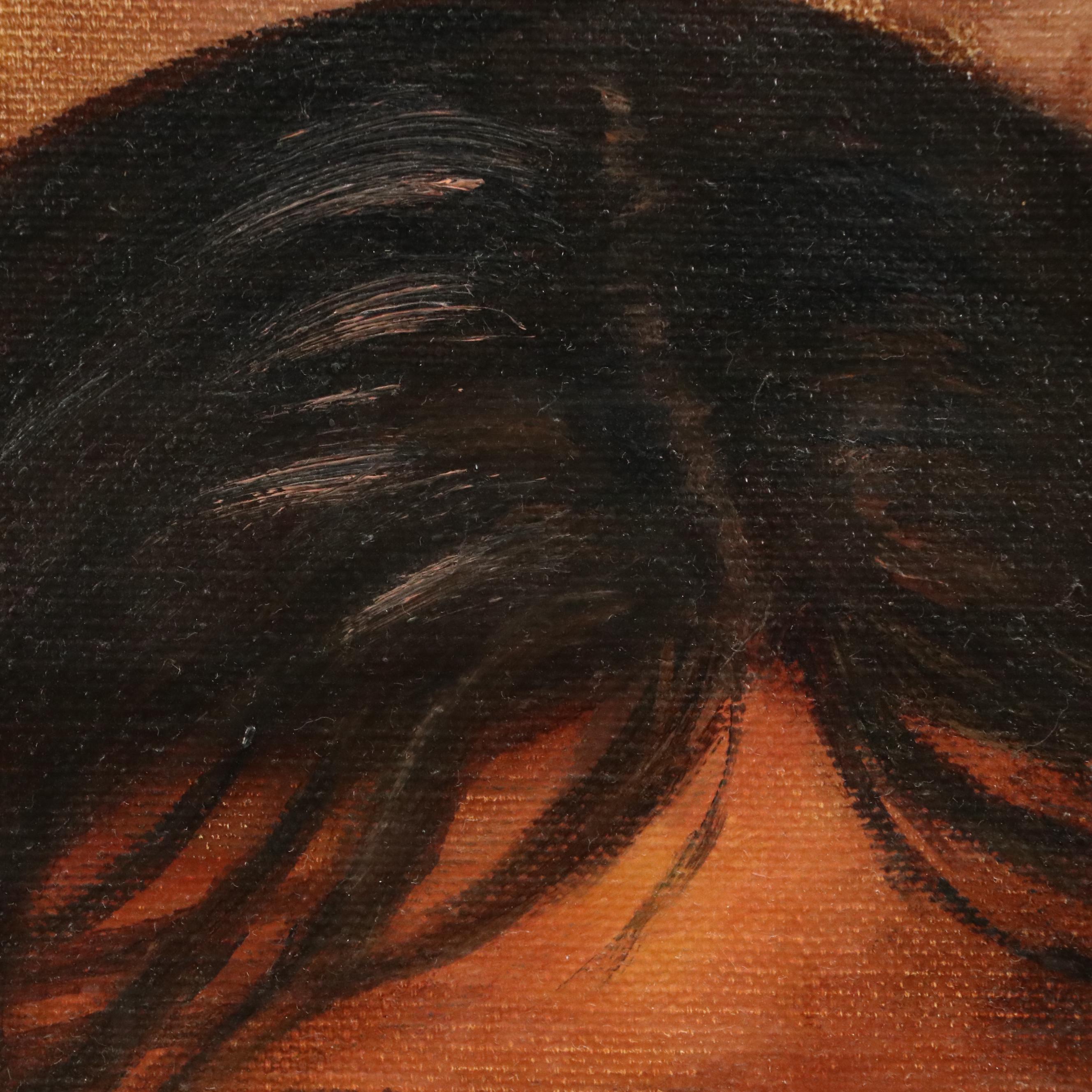 Mildred Ridge Portrait Oil Painting of Native American Girl