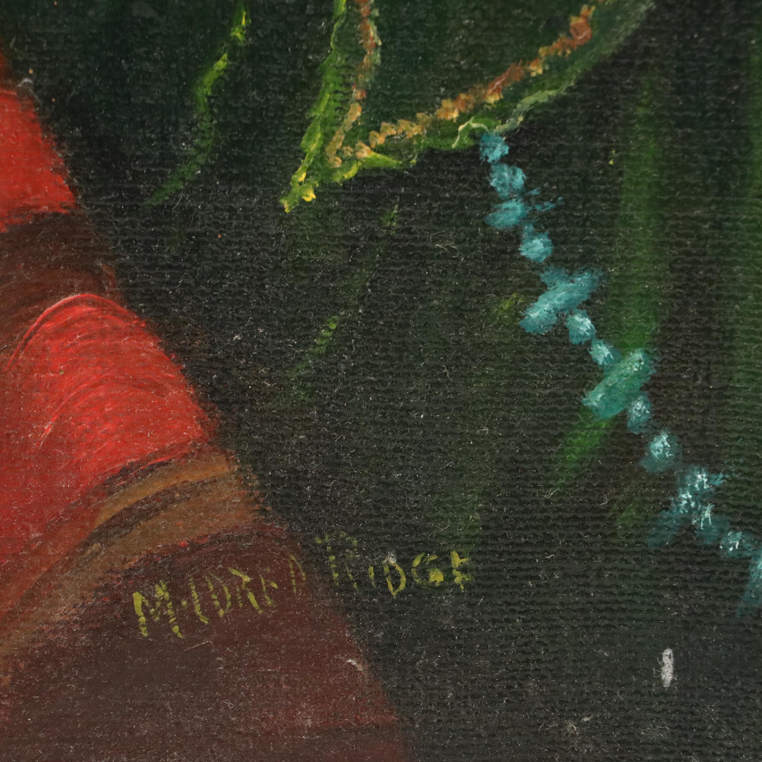 Mildred Ridge Portrait Oil Painting of Native American Girl