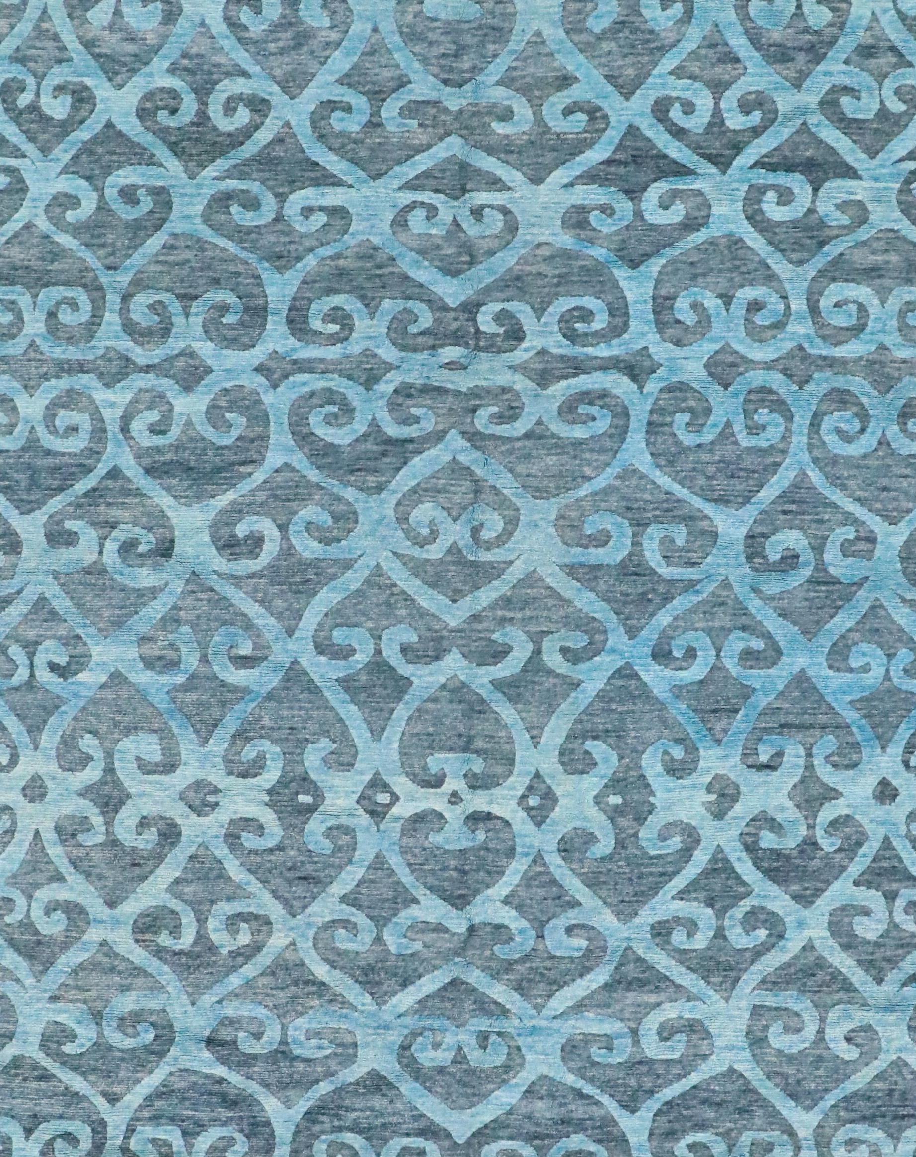 8' x 9'11 Hand-Knotted Indian Contemporary Area Rug