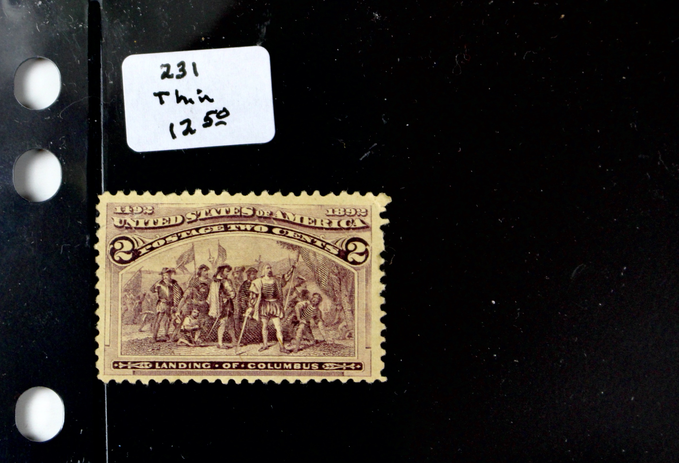 Nine MH Early U.S. Commemorative Postage Stamps, 1890s