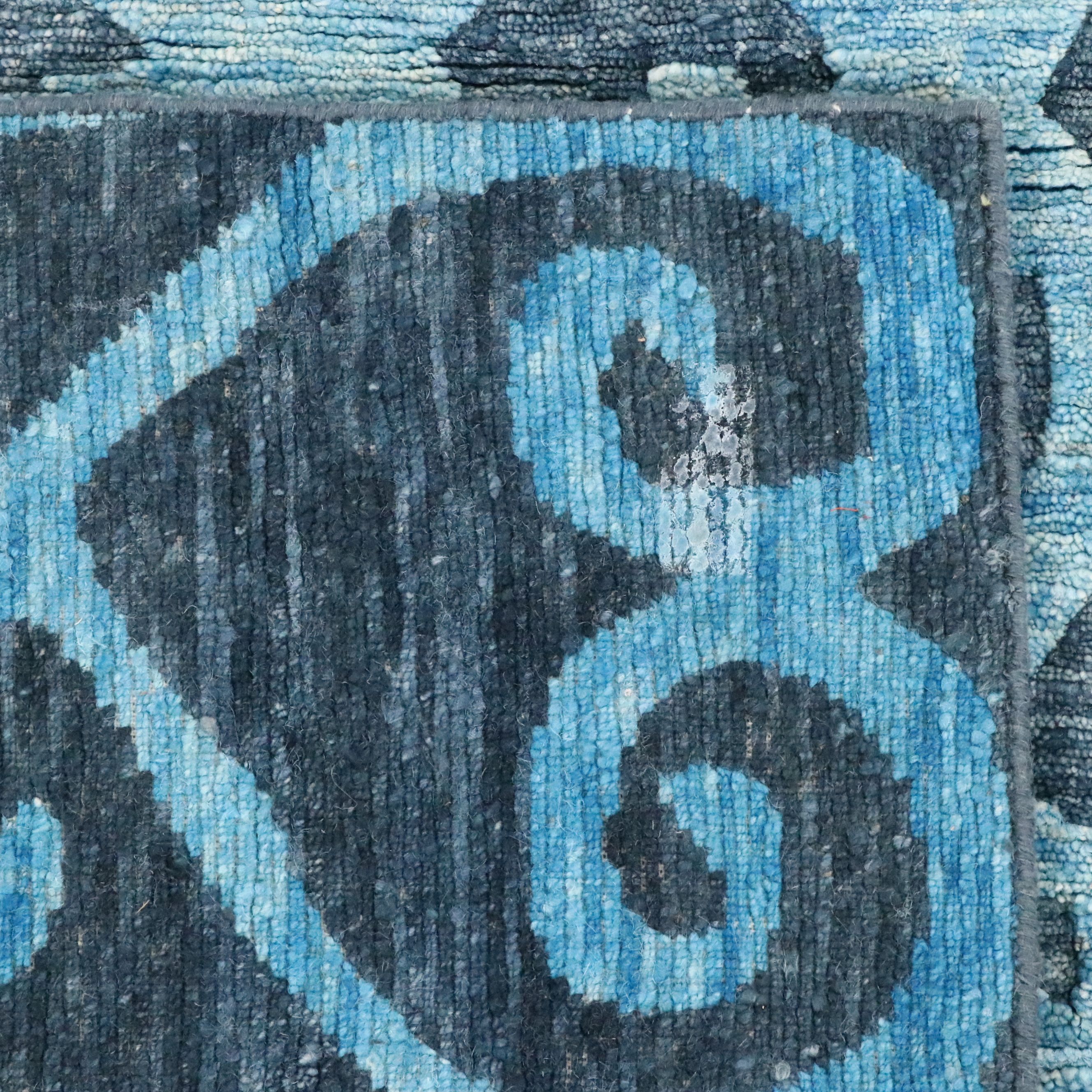 8' x 9'11 Hand-Knotted Indian Contemporary Area Rug