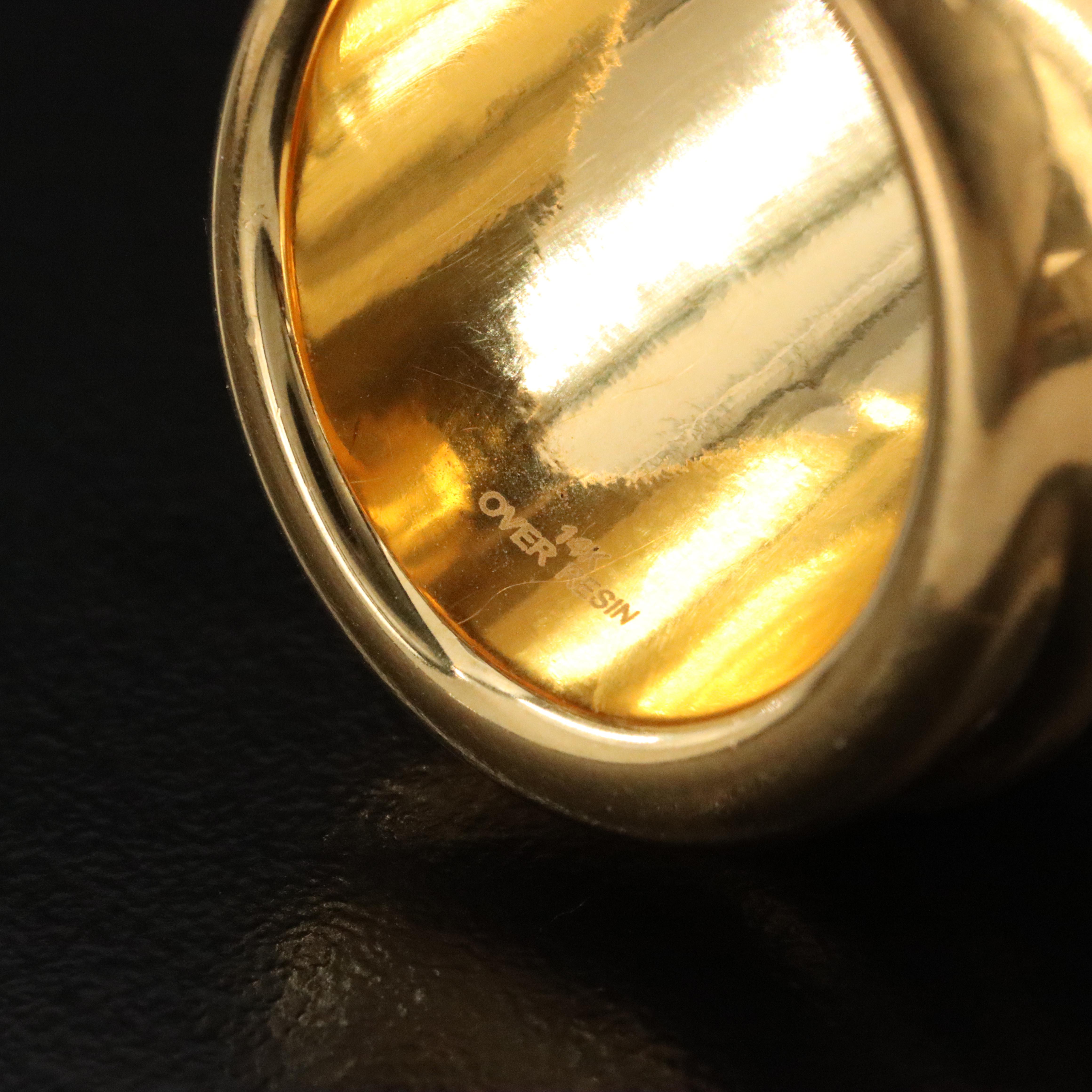 14K Electroformed Dome Ring