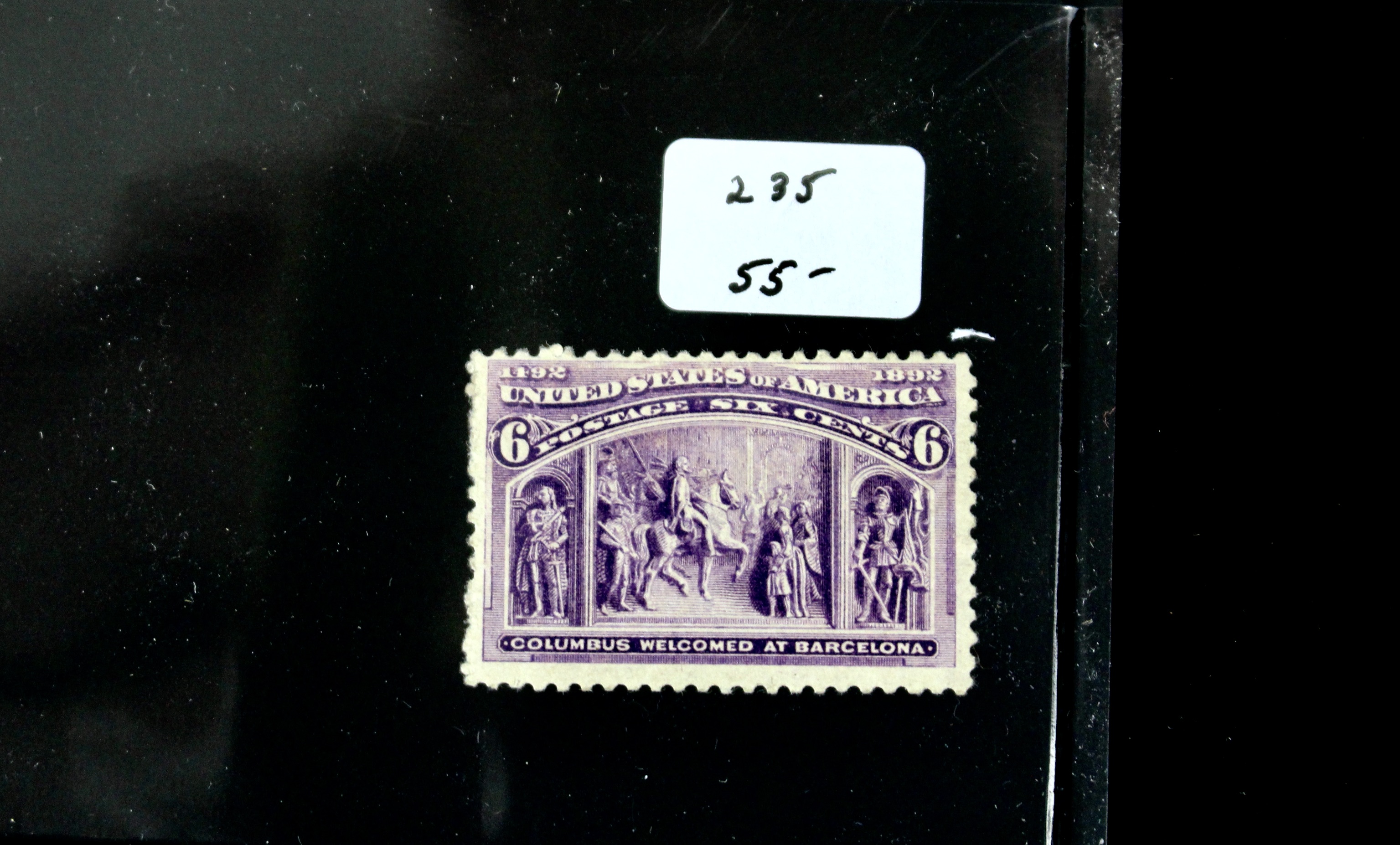 Nine MH Early U.S. Commemorative Postage Stamps, 1890s