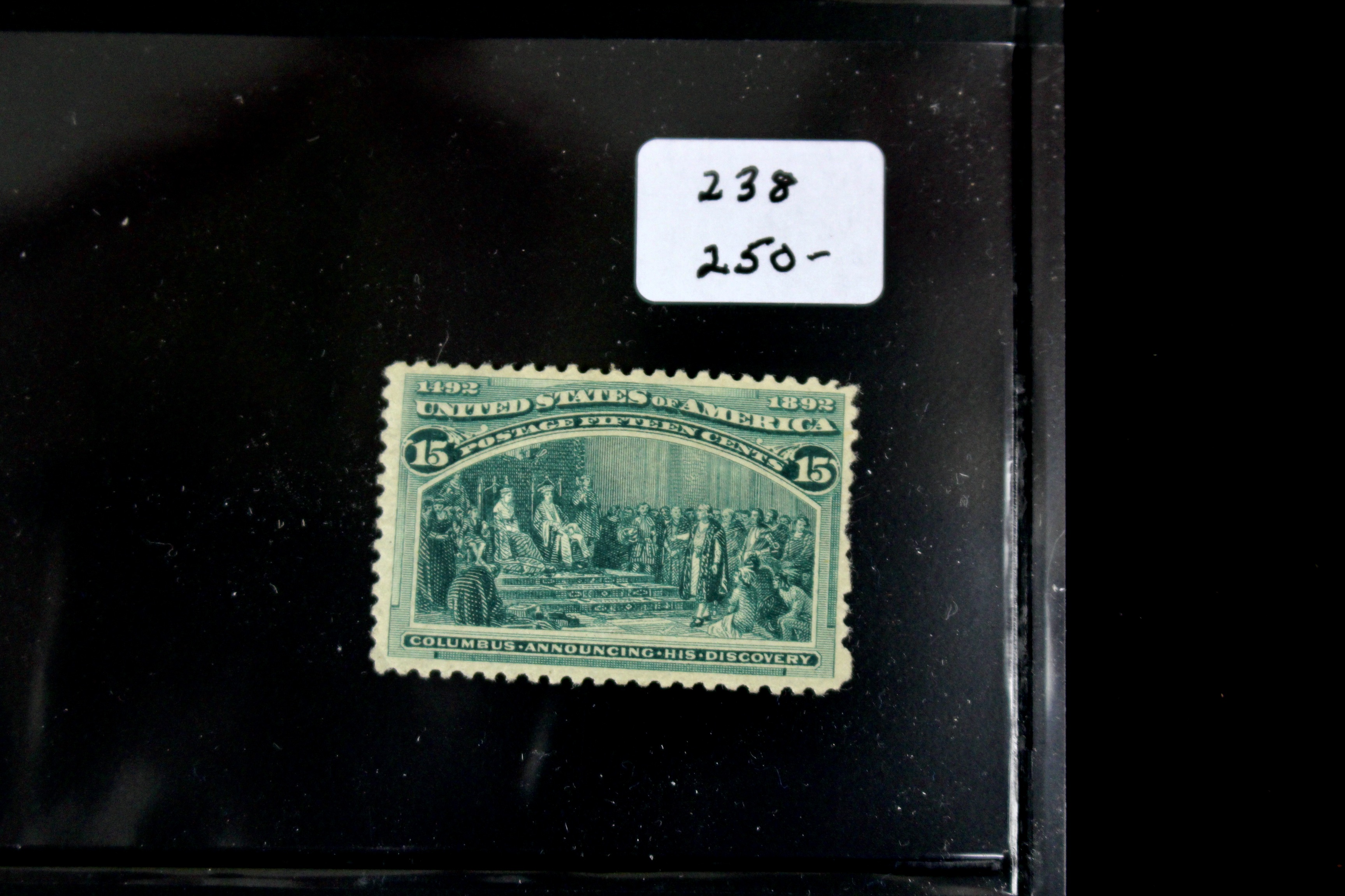 Nine MH Early U.S. Commemorative Postage Stamps, 1890s