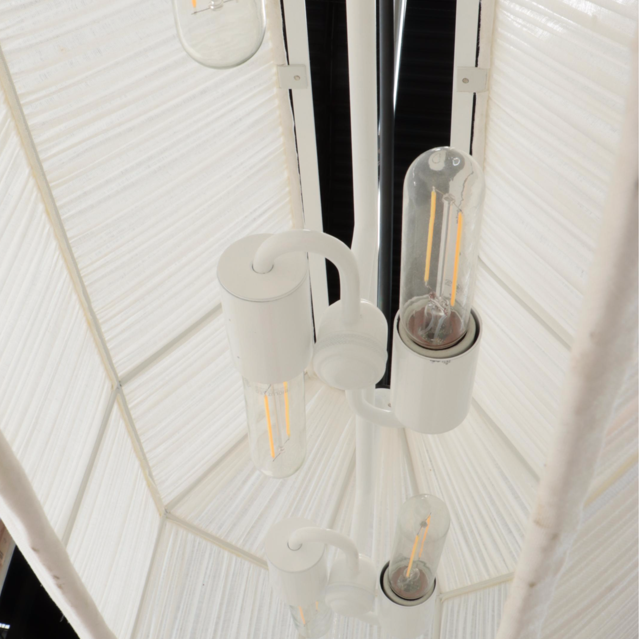 Kelly Wearstler "Forza" for Visual Comfort Shirred Fabric Linear Pendant