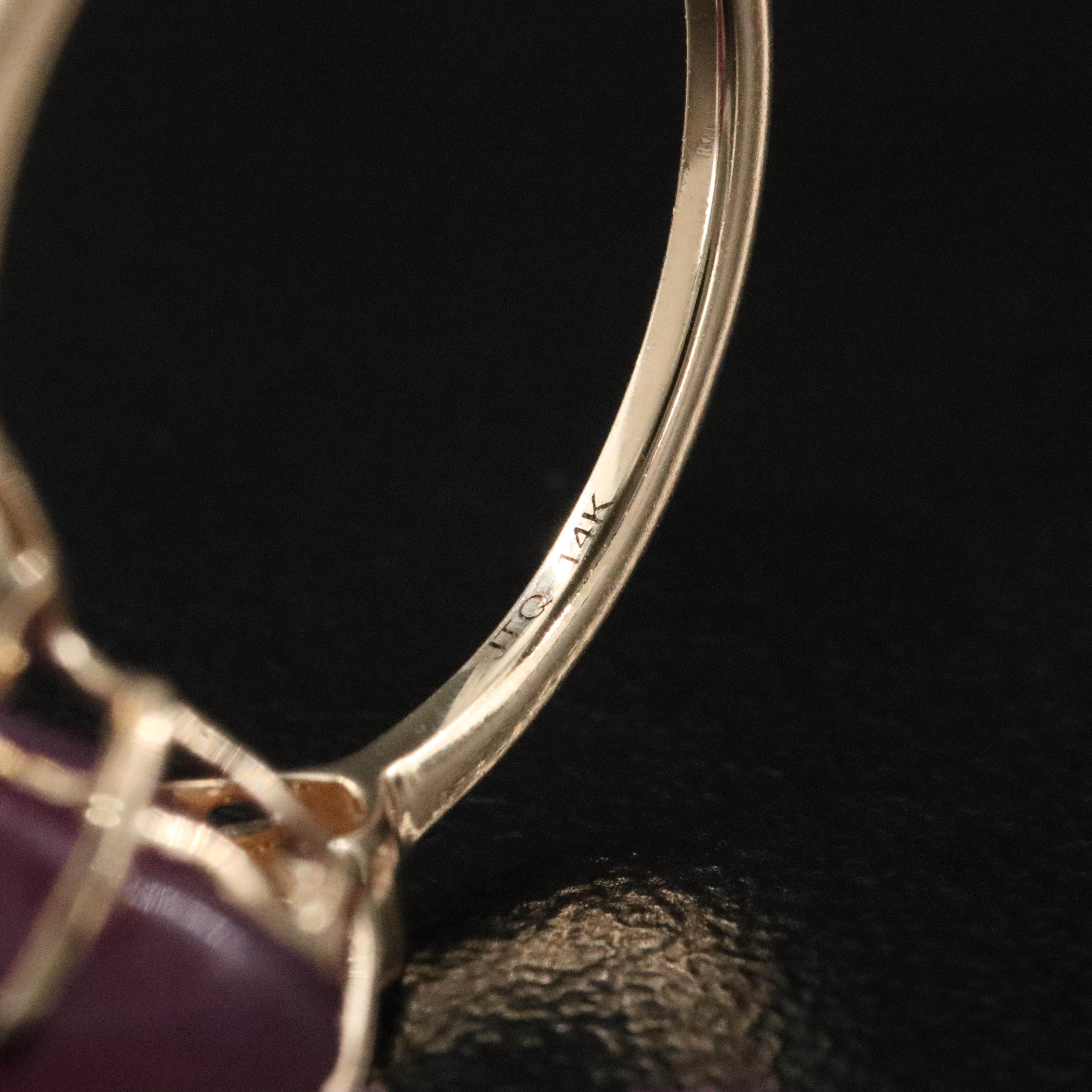 14K 9.29 CT Ruby and White Sapphire Ring