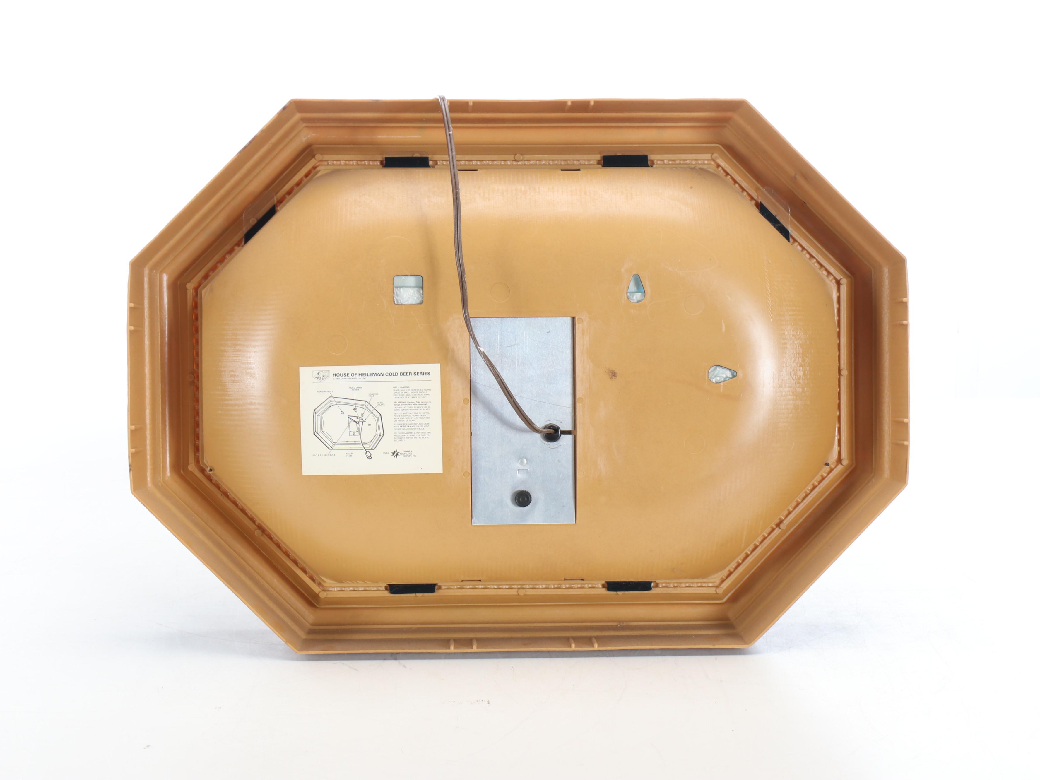 House of Heileman Cold Beer Series Blatz Faux-Stained Glass Light-Up Sign