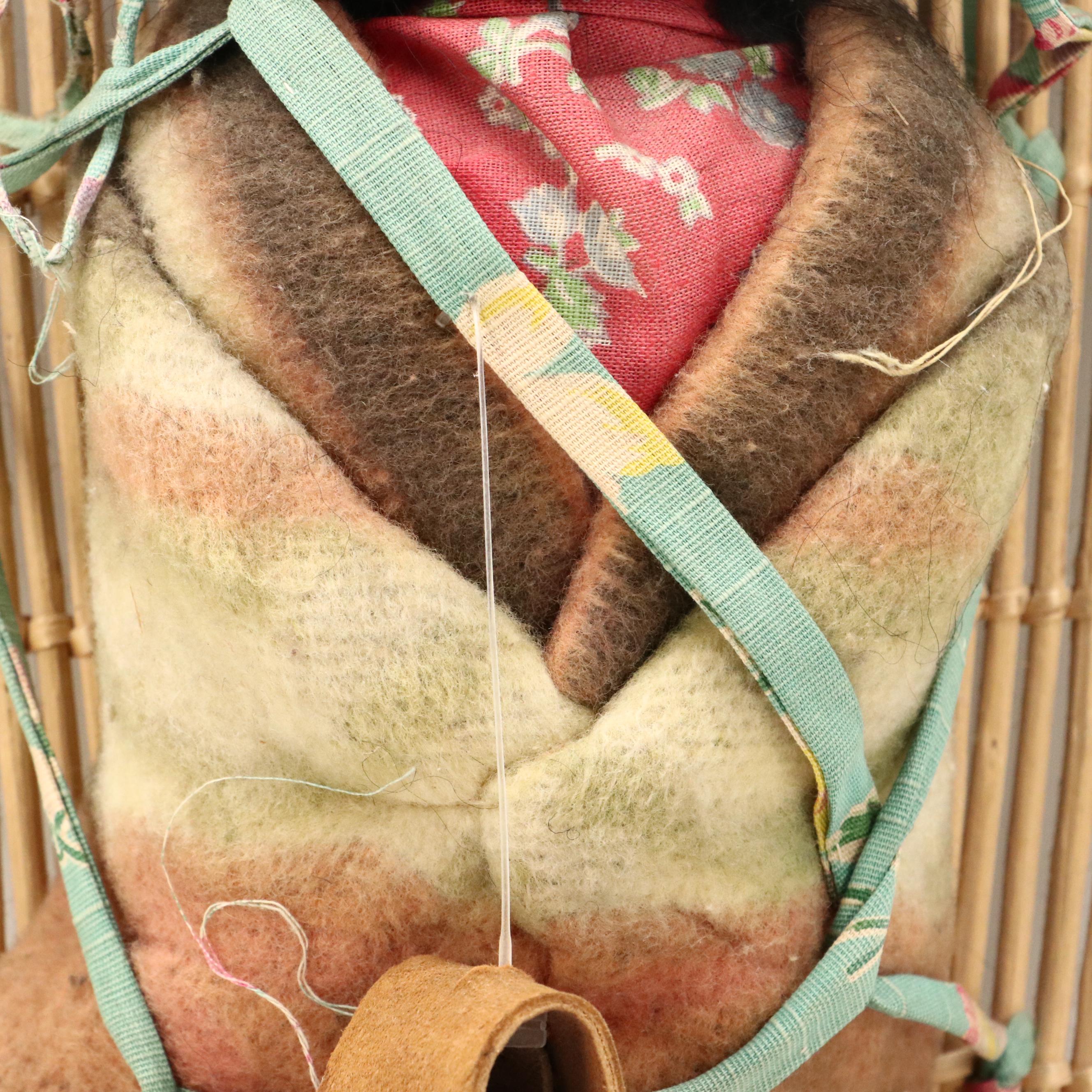 Skookum Doll with Cradle Board, Mid-20th Century