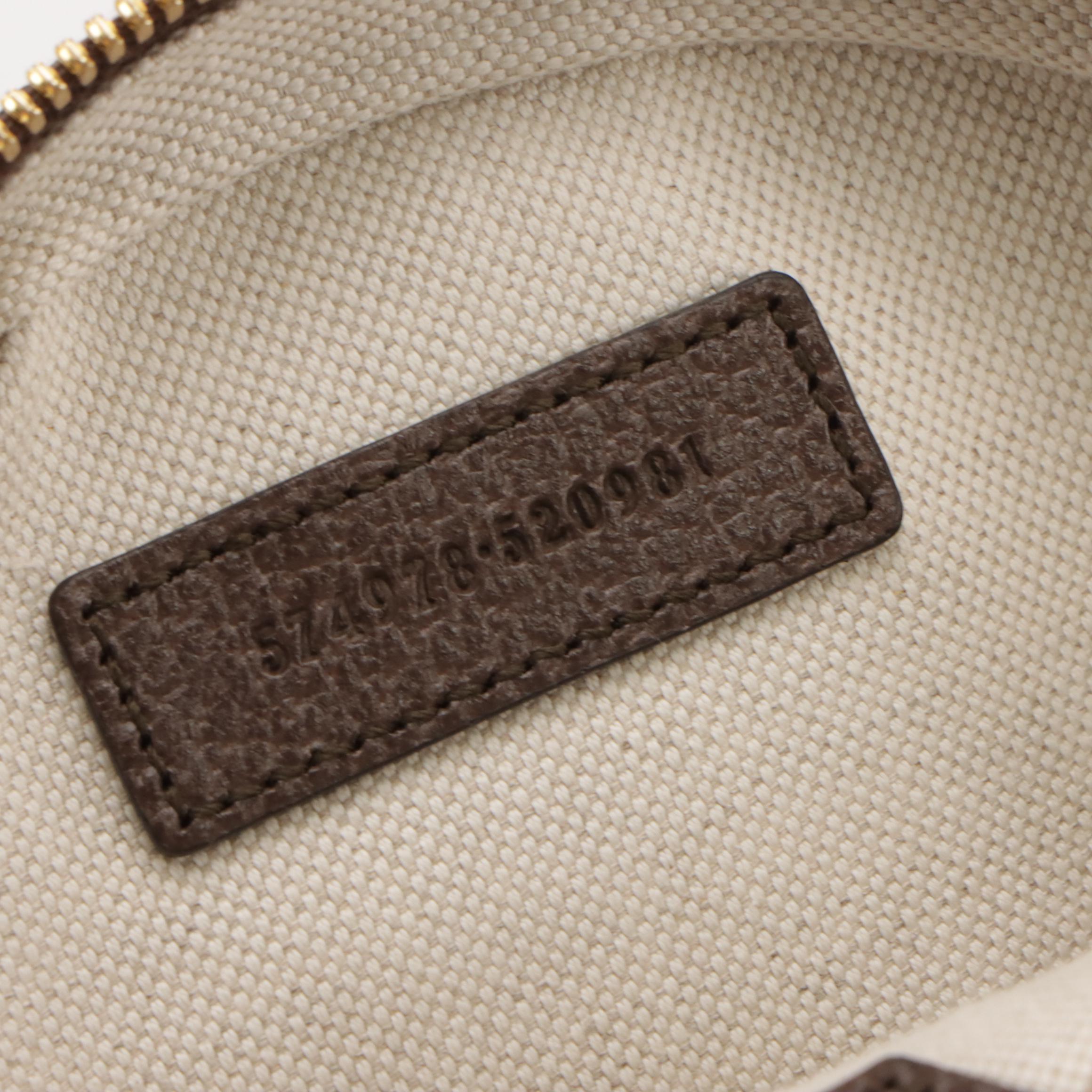 Gucci Round Ophidia Crossbody Bag in Printed GG Supreme Canvas and Leather