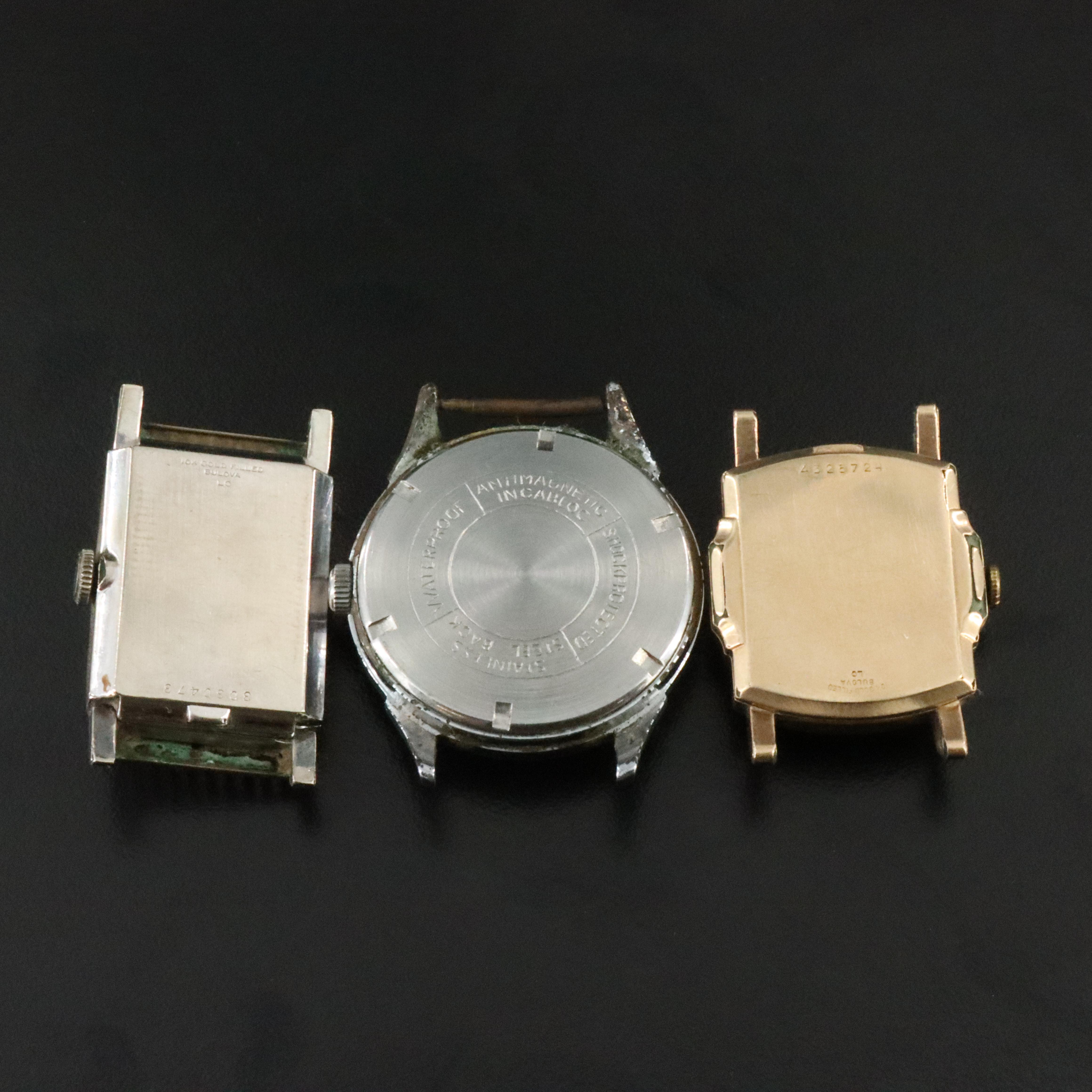 Mix of Stem Wind Watches Including Bulova, Elgin, Hampden and Others