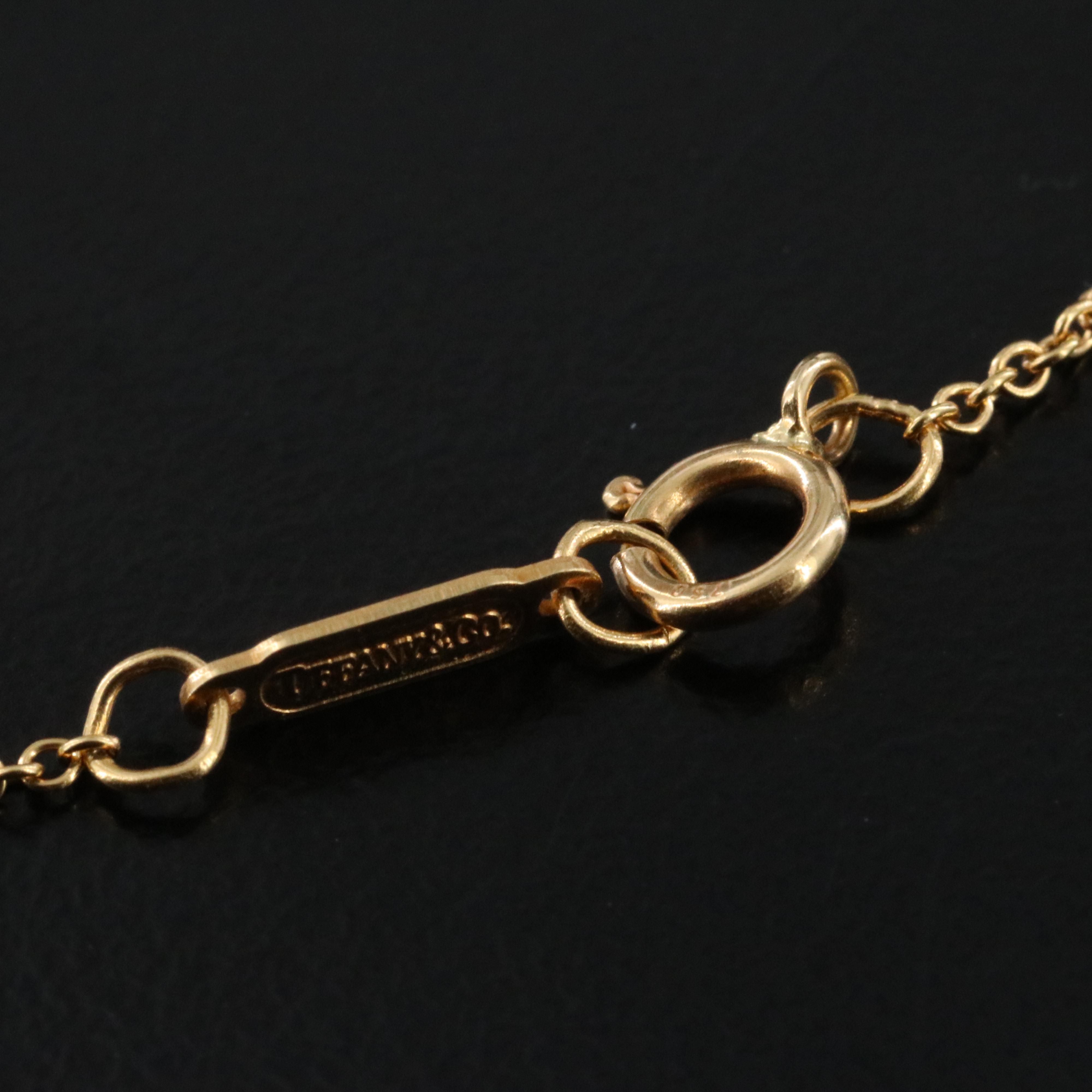 Tiffany & Co. 18K Door Knocker Drop Pearl Necklace