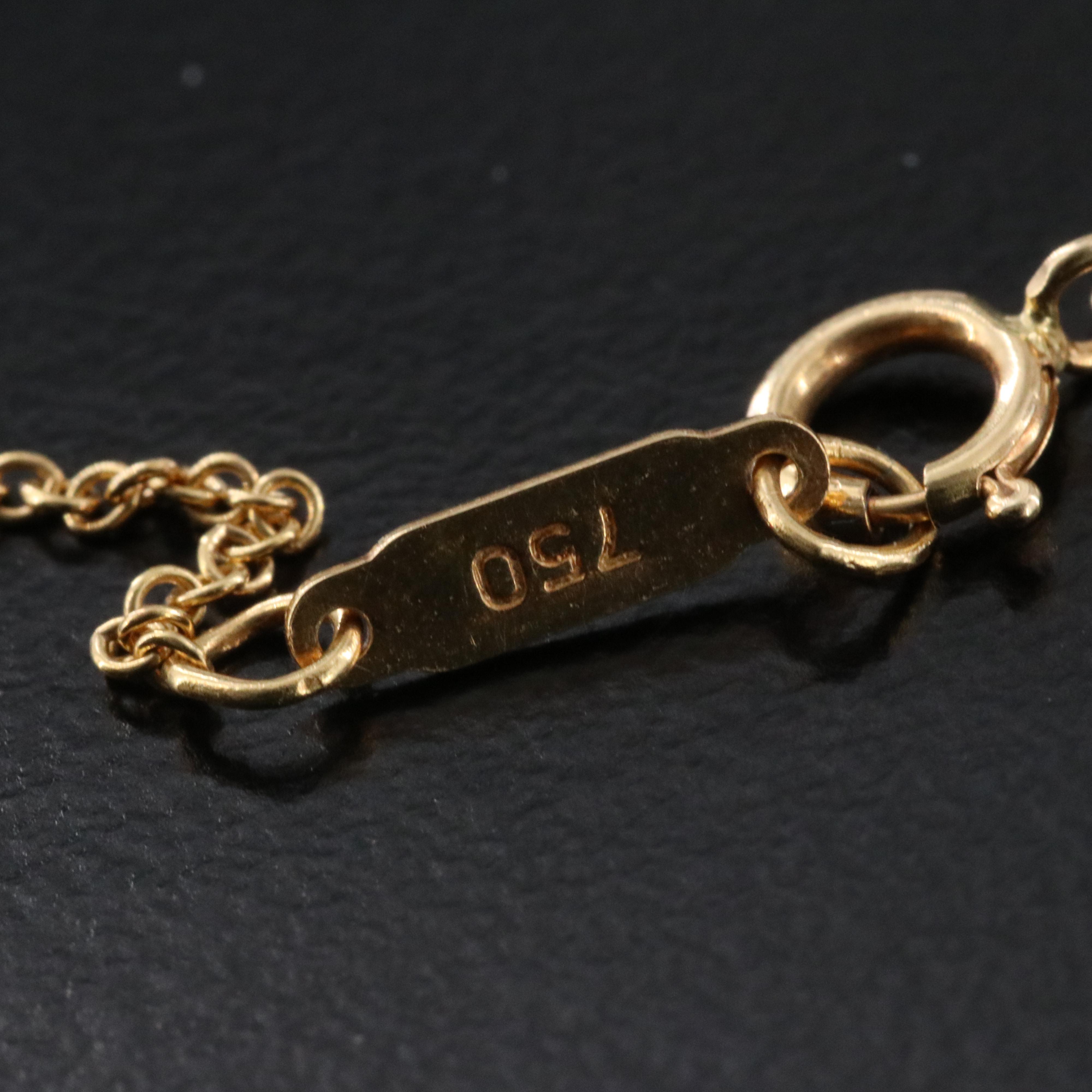 Tiffany & Co. 18K Door Knocker Drop Pearl Necklace