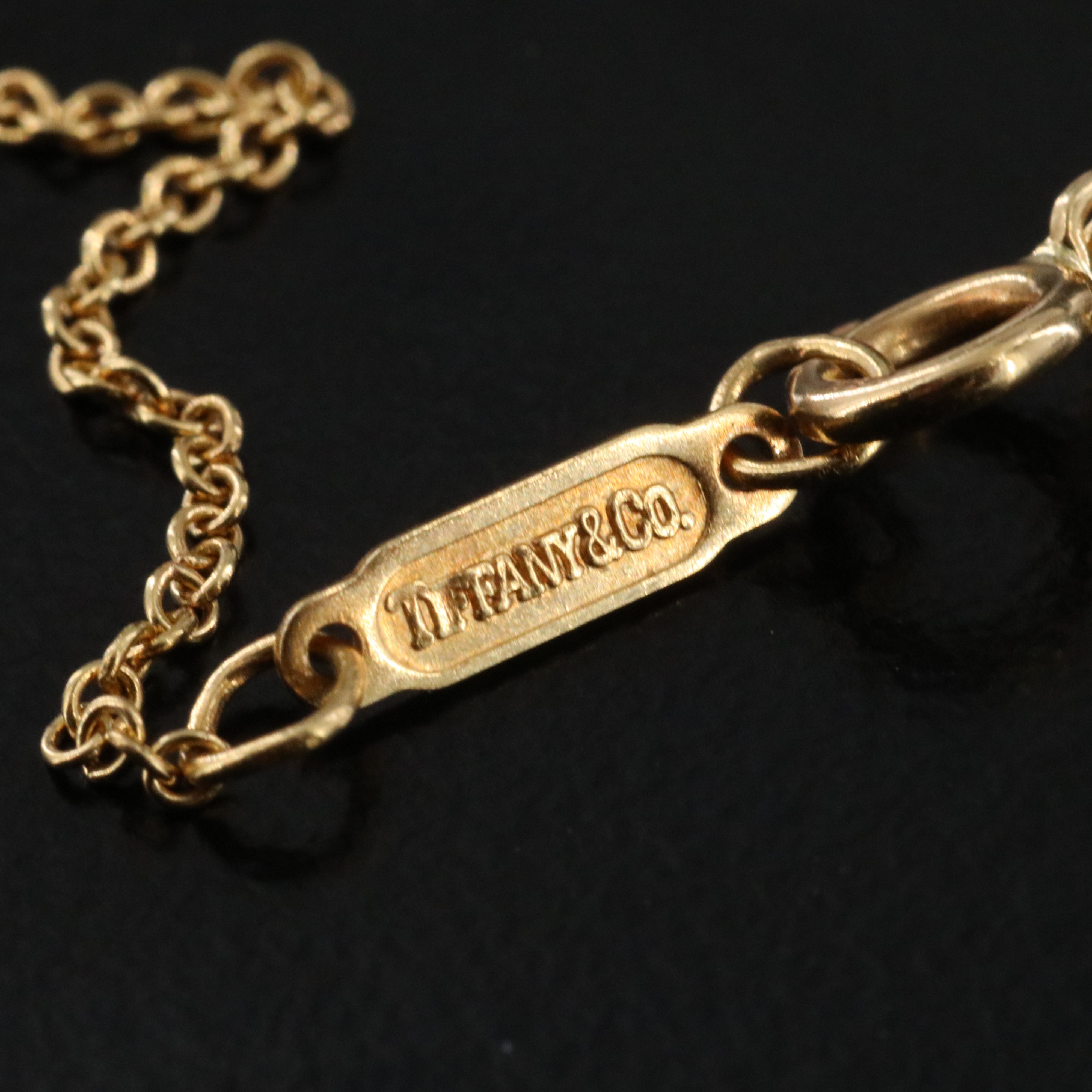 Tiffany & Co. 18K Door Knocker Drop Pearl Necklace