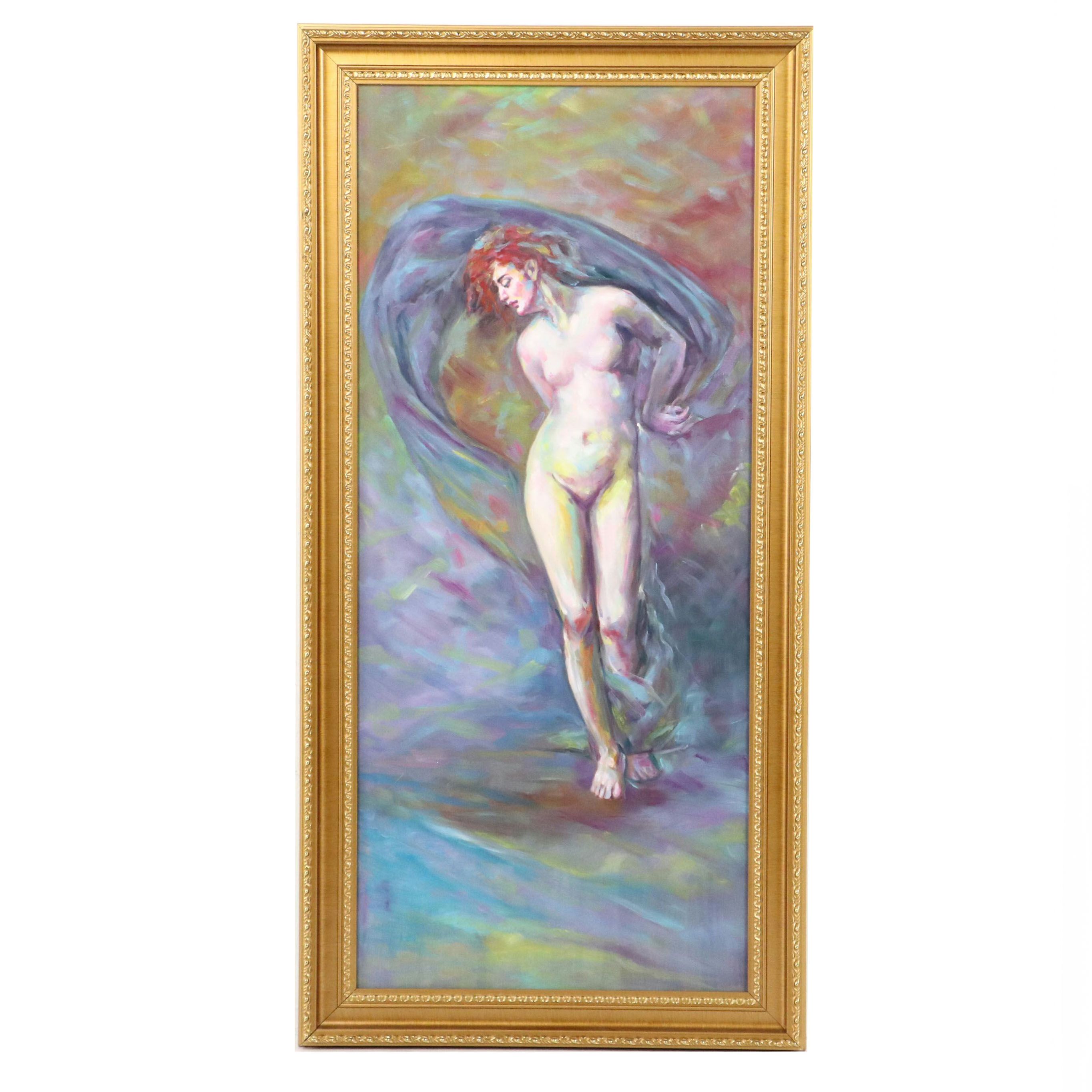 Impressionistic Style Oil Painting of Woman "Mystic Woman"