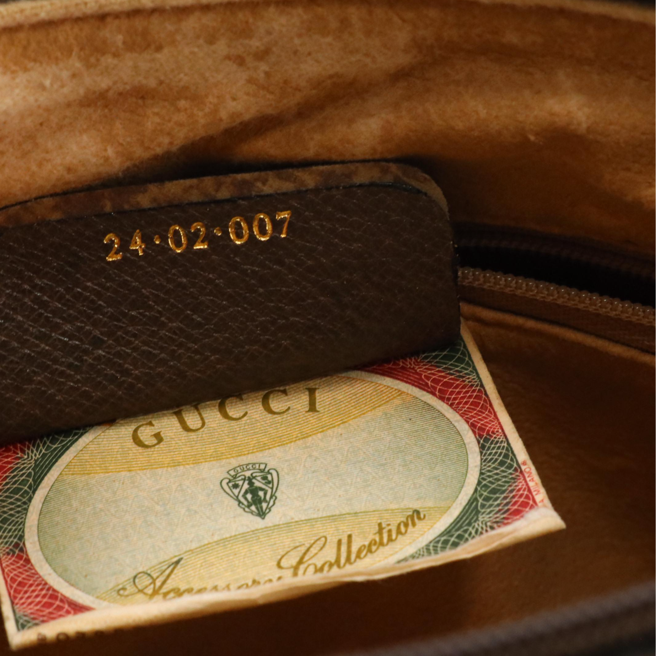 Gucci Accessory Collection Boston Bag in GG Supreme Canvas, Web Stripe & Leather