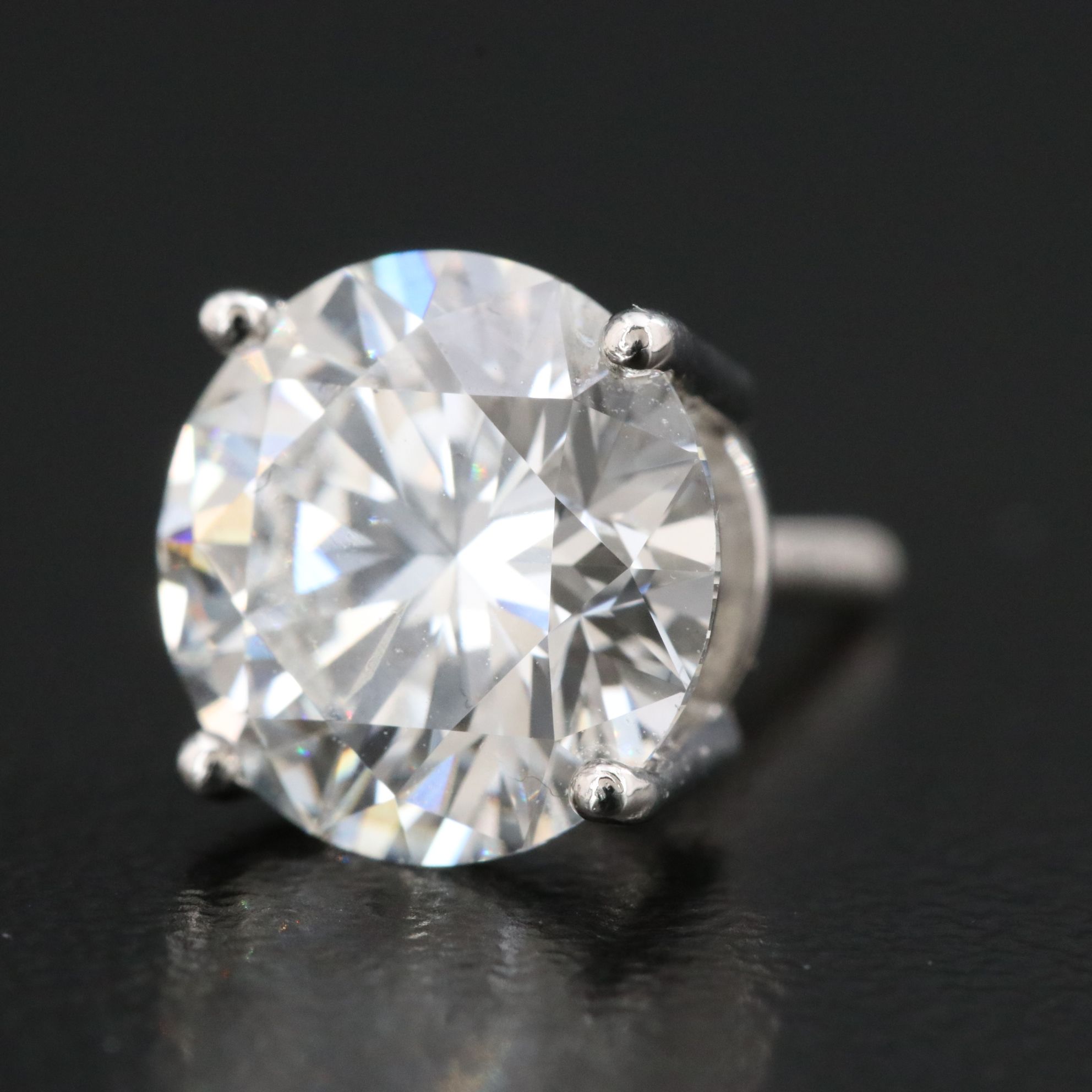 Platinum 5.25 CTW Lab Grown Diamond Stud Earrings with IGI Reports